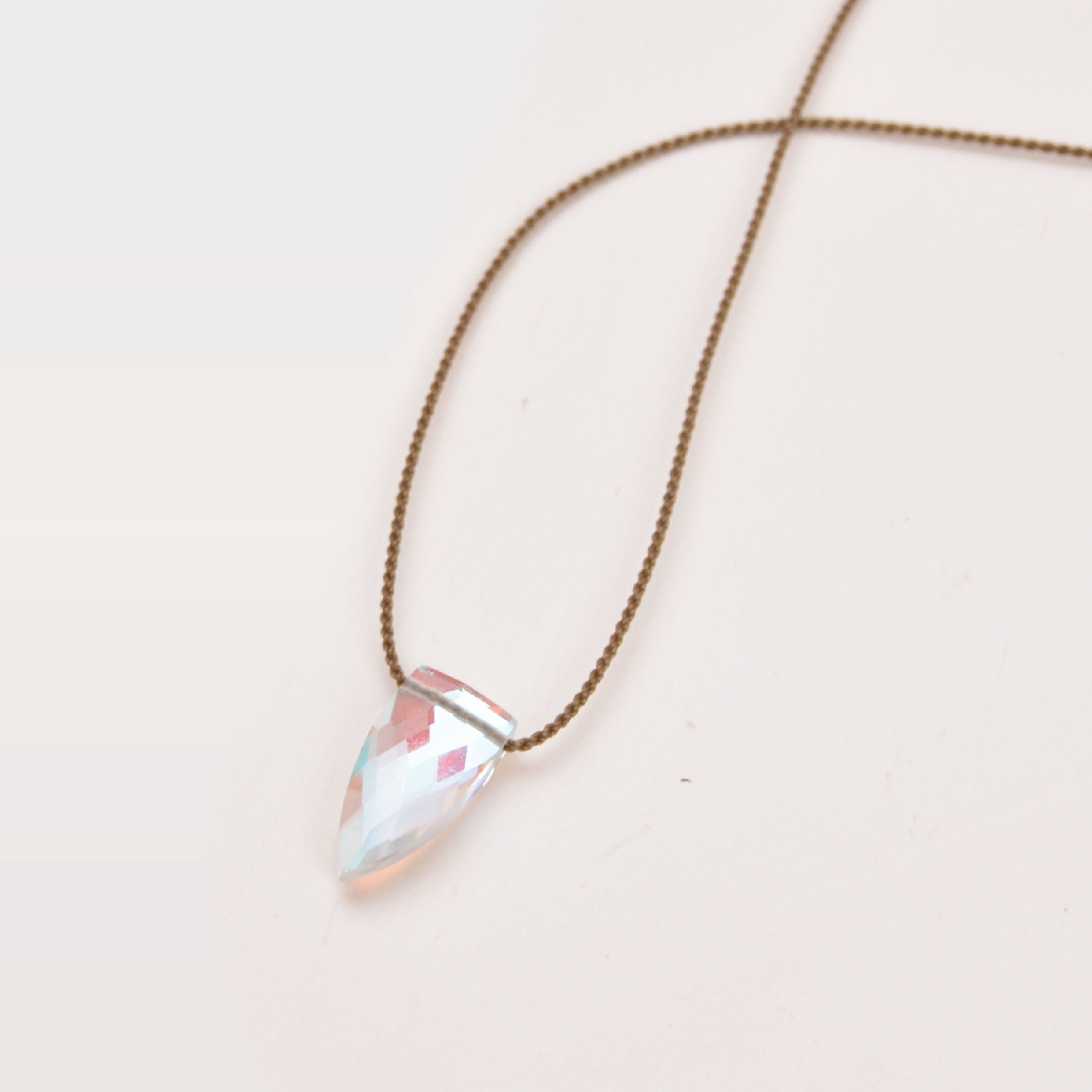 Aurora Quartz Pyramid Necklace