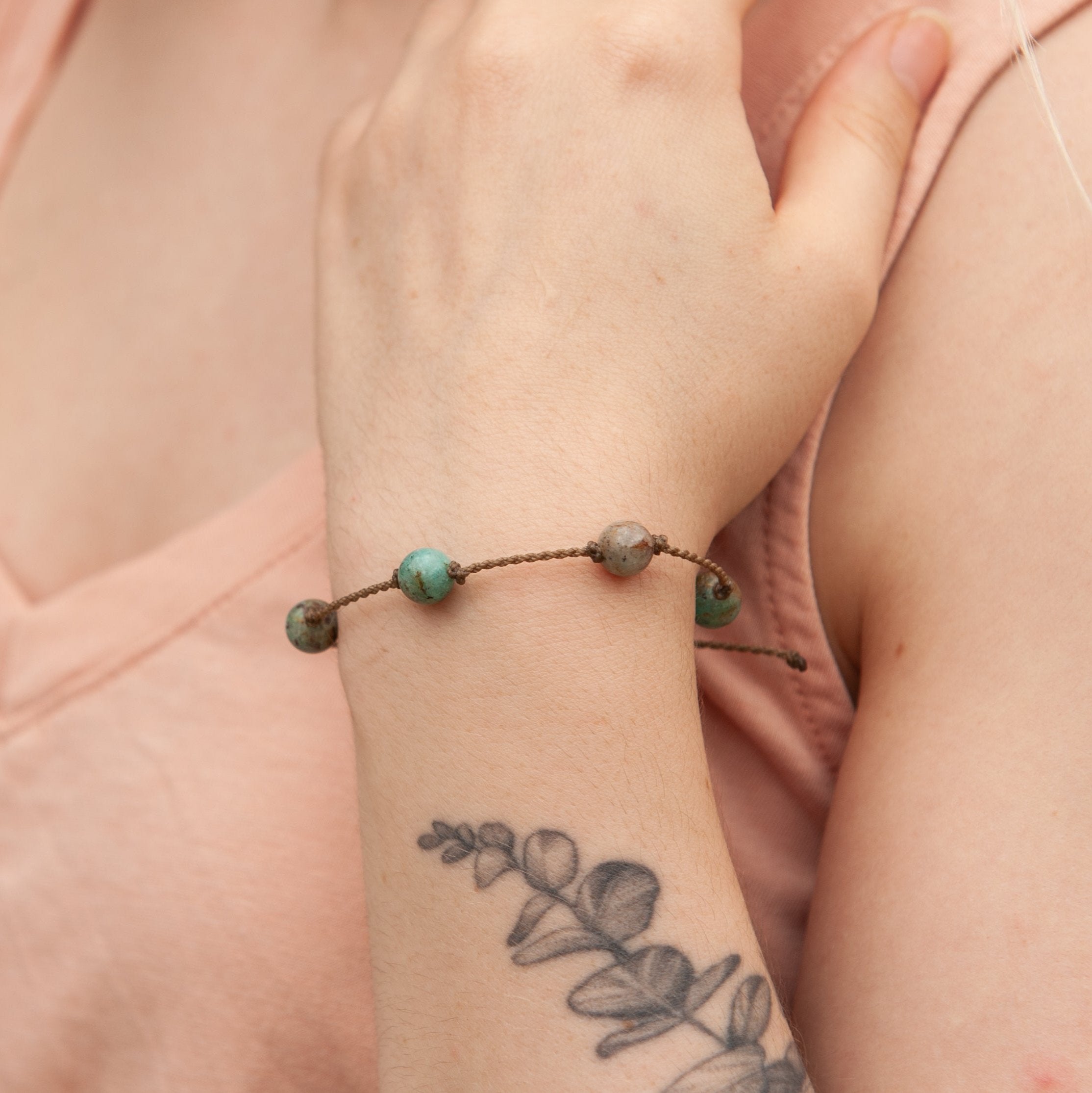 Chrysocolla & African Turquoise Bracelets