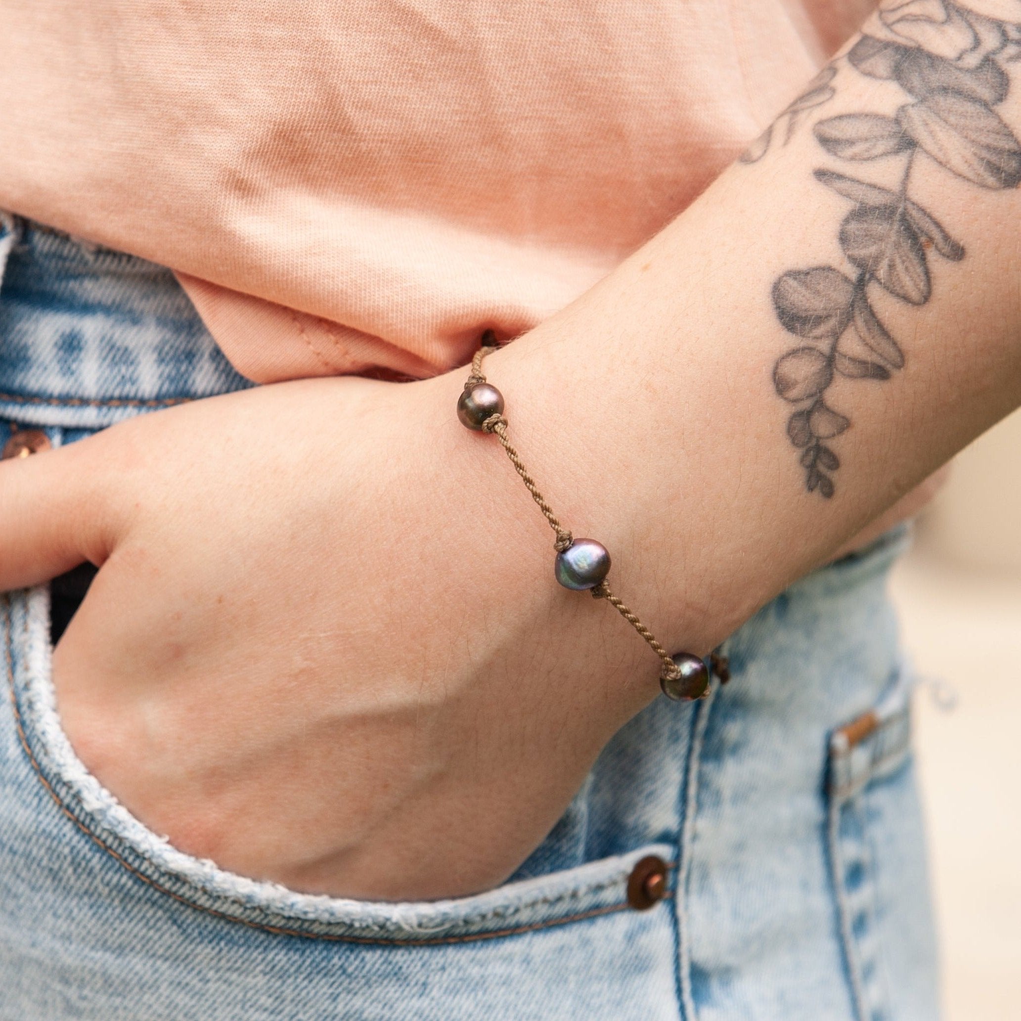Mermaid + Peacock Pearl Bracelets
