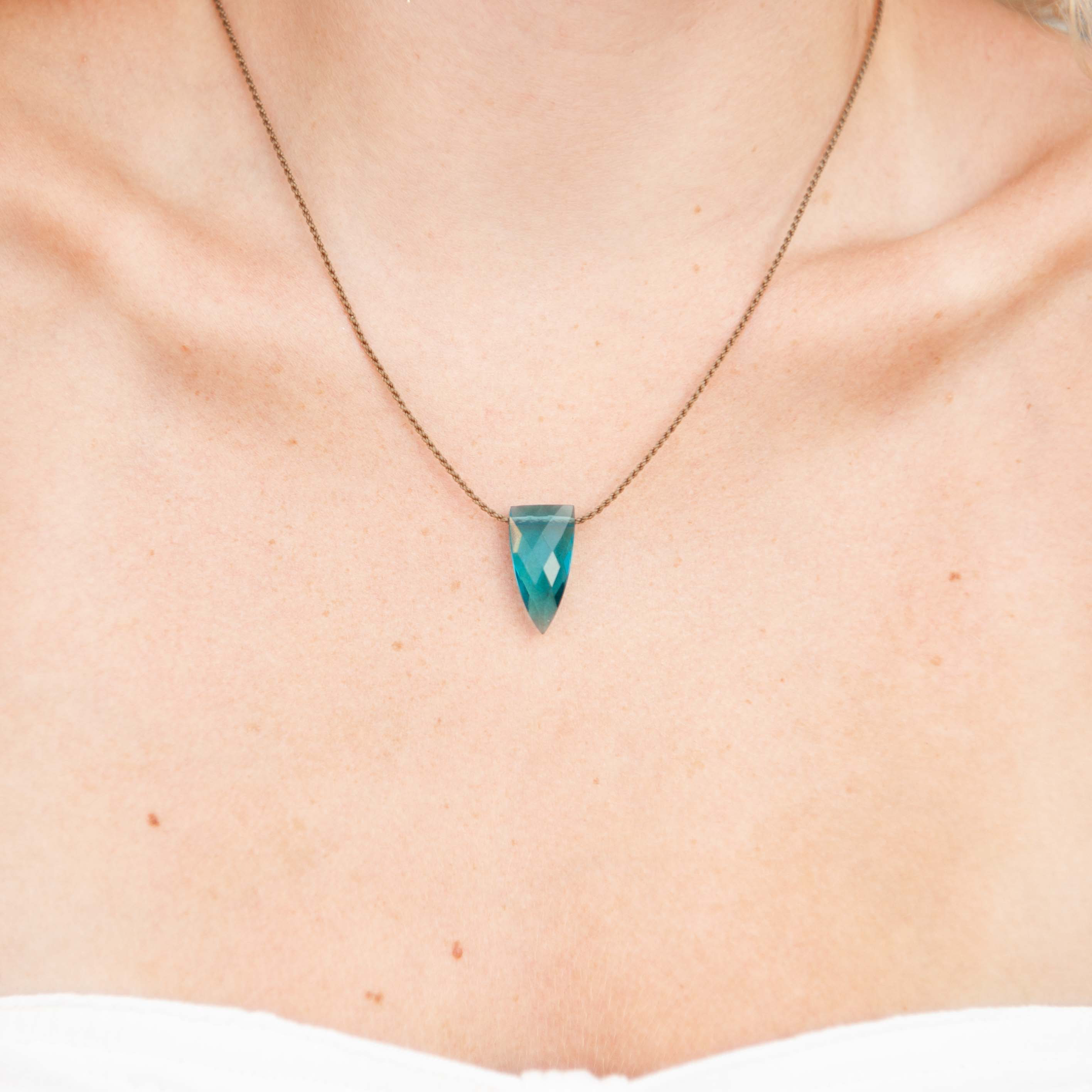 Pyramid Crystal & Gemstone Necklace