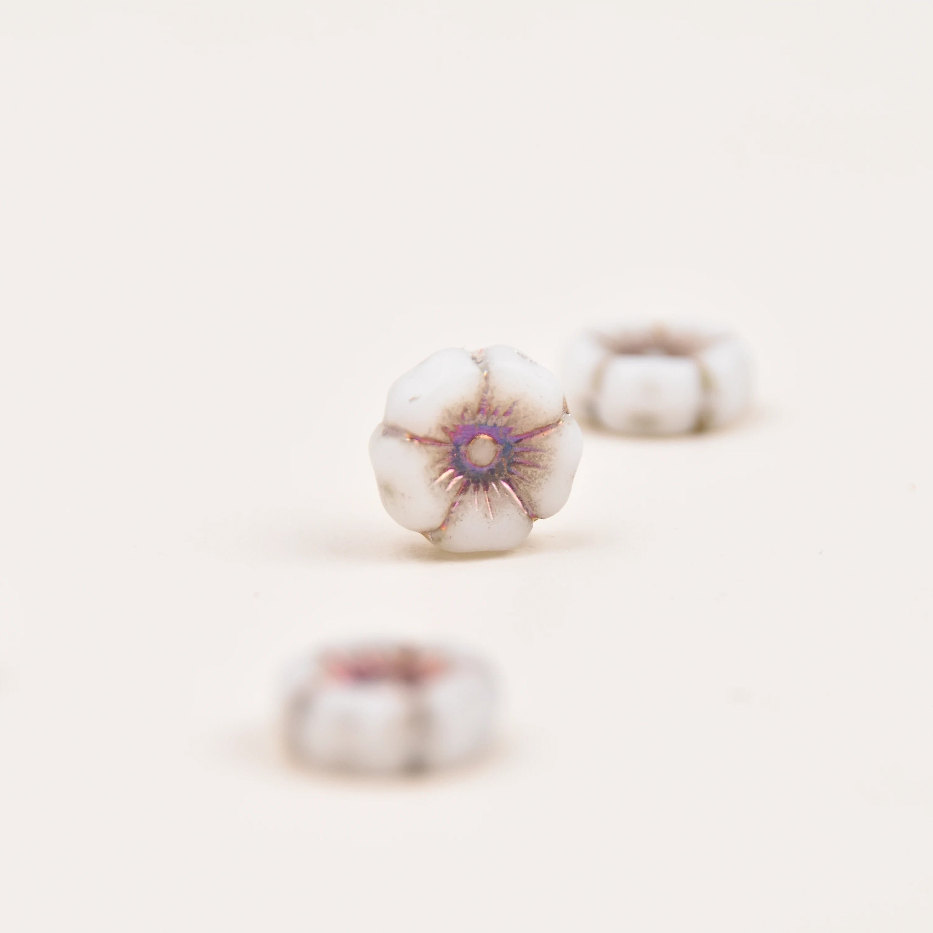 Czech Glass Hibiscus Flower Bracelet | Waterproof Rope Bracelet