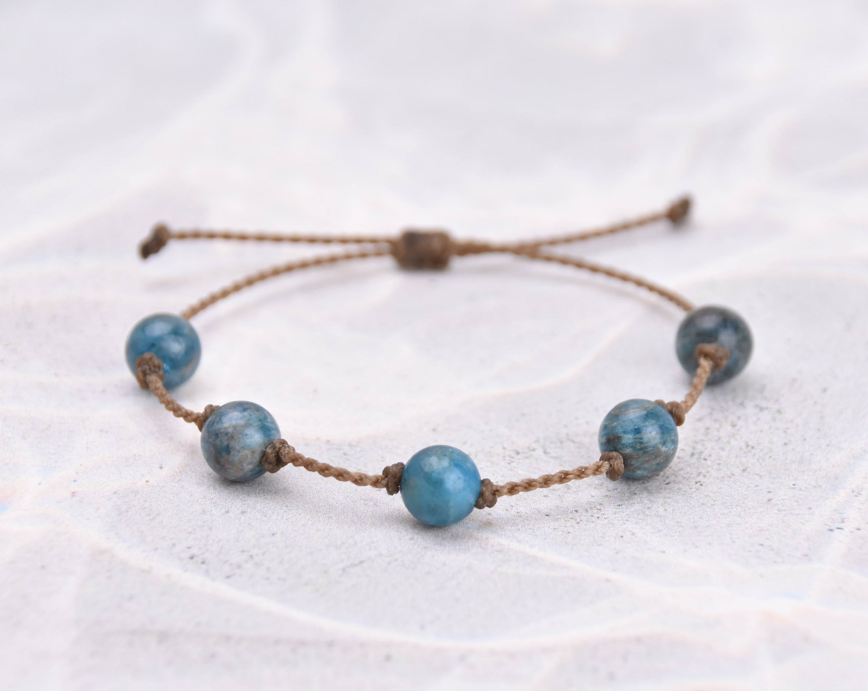 Botswana Agate, Labradorite, Apatite + Conch Shell Bracelets