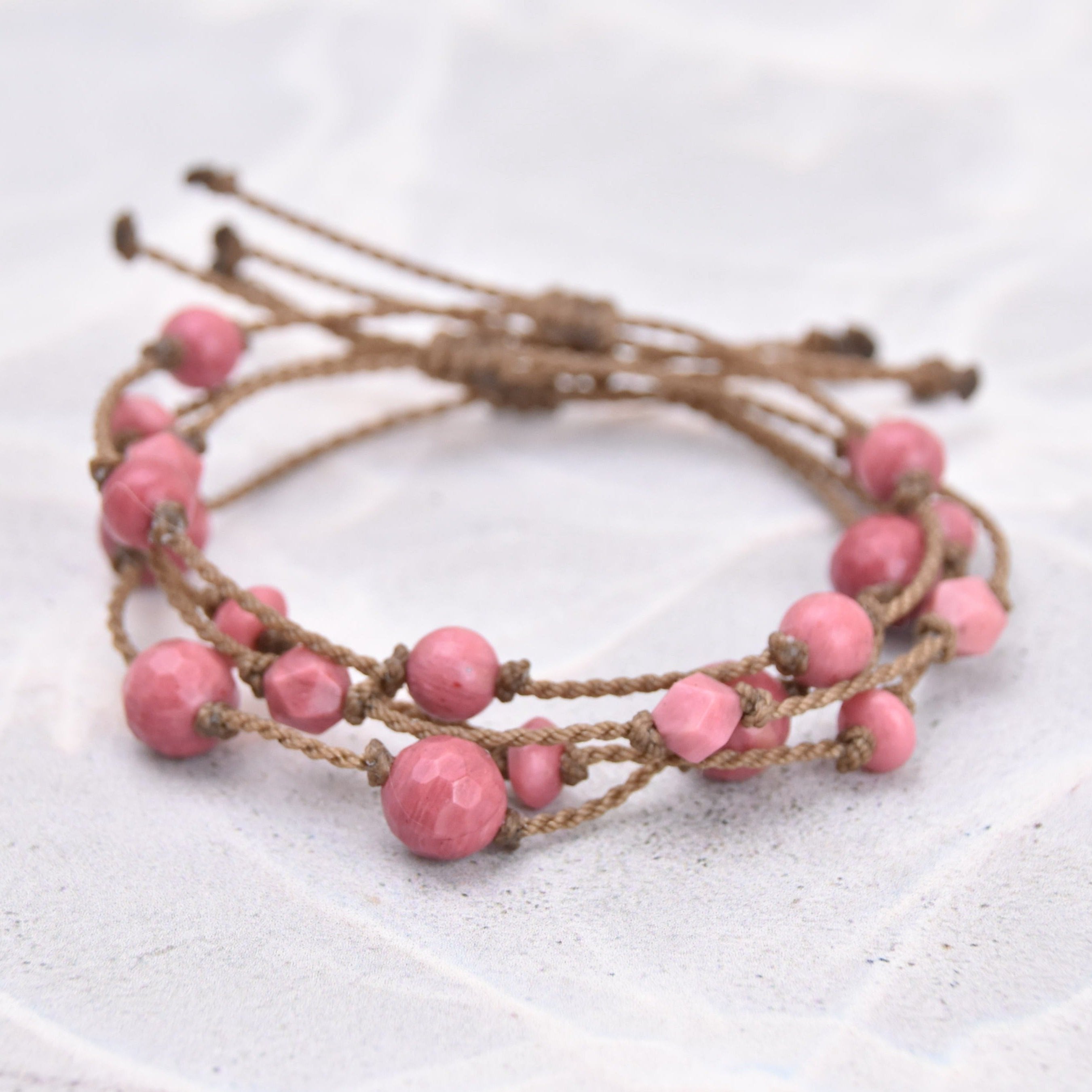 Pink Rhodonite Bracelets