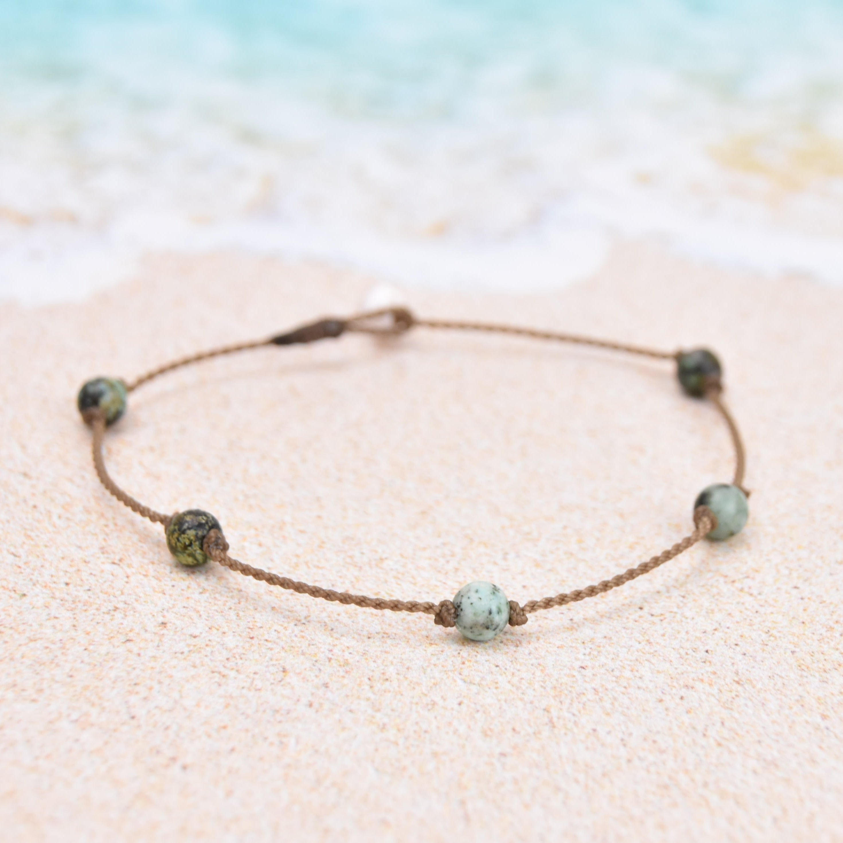 African Turquoise Princess Anklet