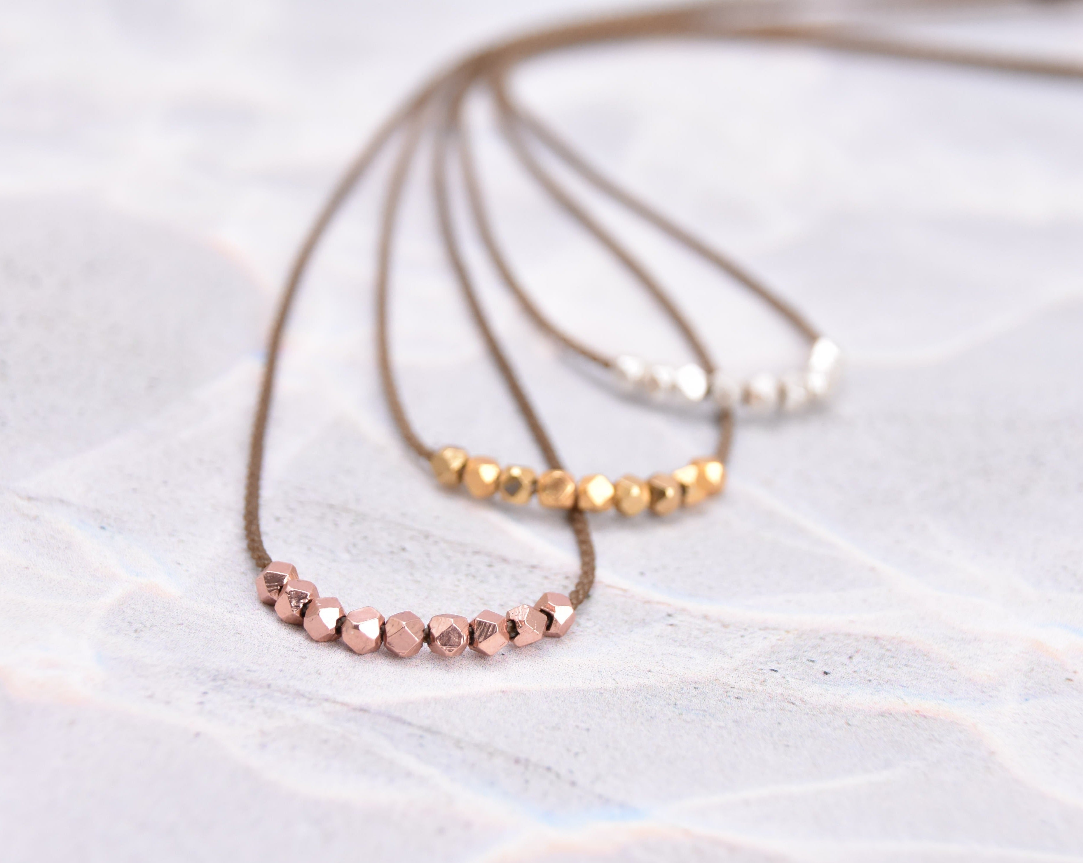 Minimalist Metal Necklace - Rose Gold, Gold or Silver