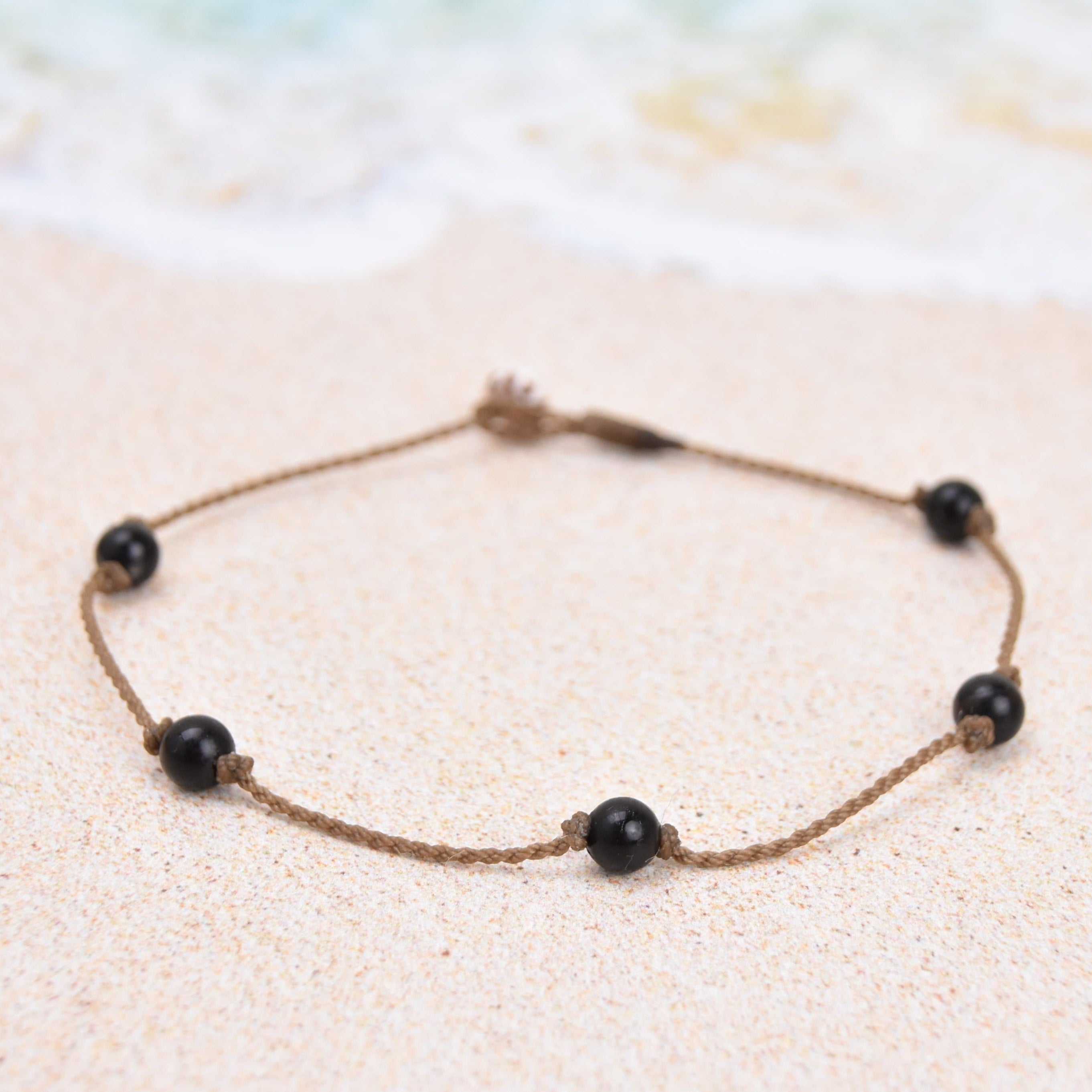 Black Stones Princess Anklets