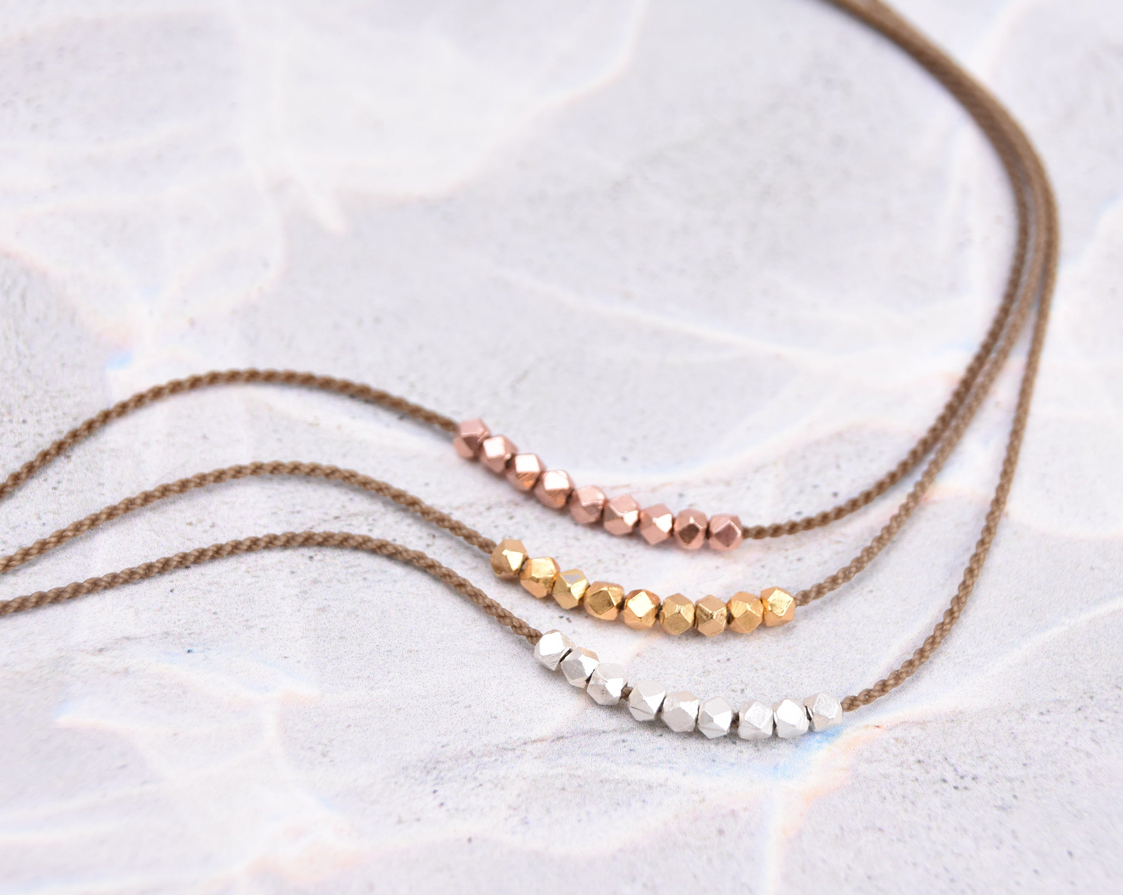 Minimalist Metal Necklace - Rose Gold, Gold or Silver