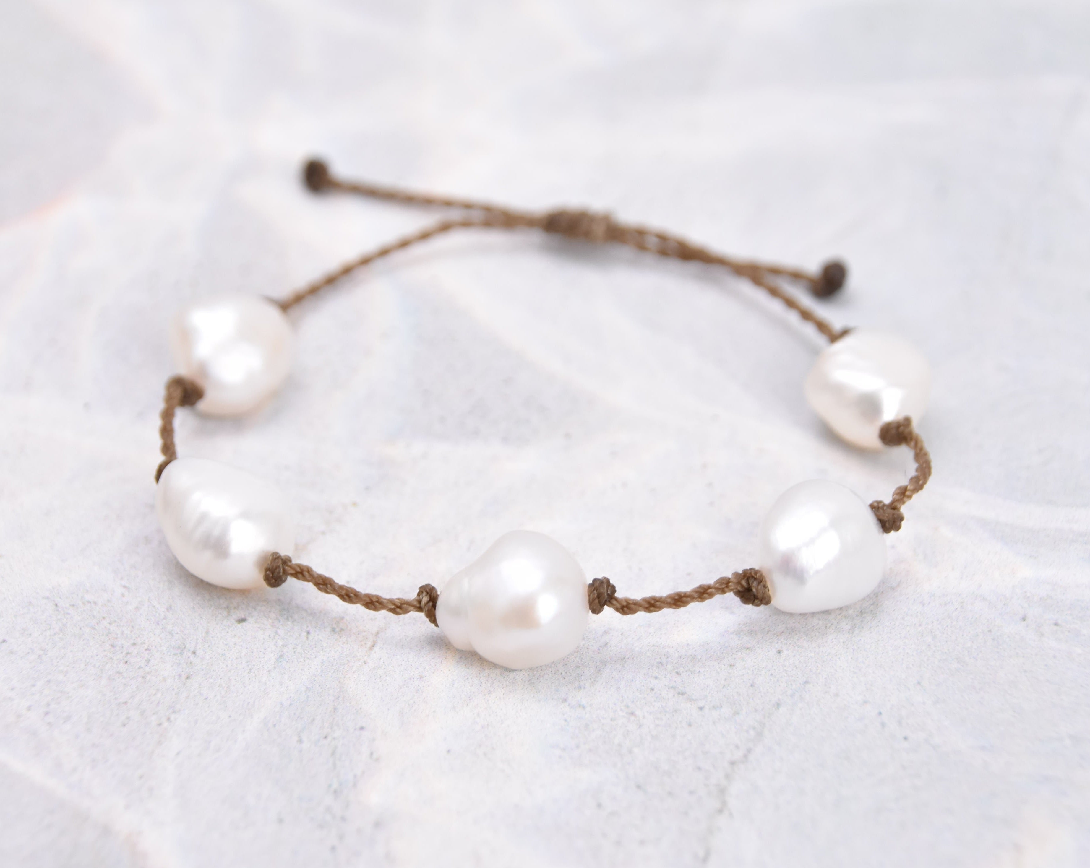 White Pearl Bracelets