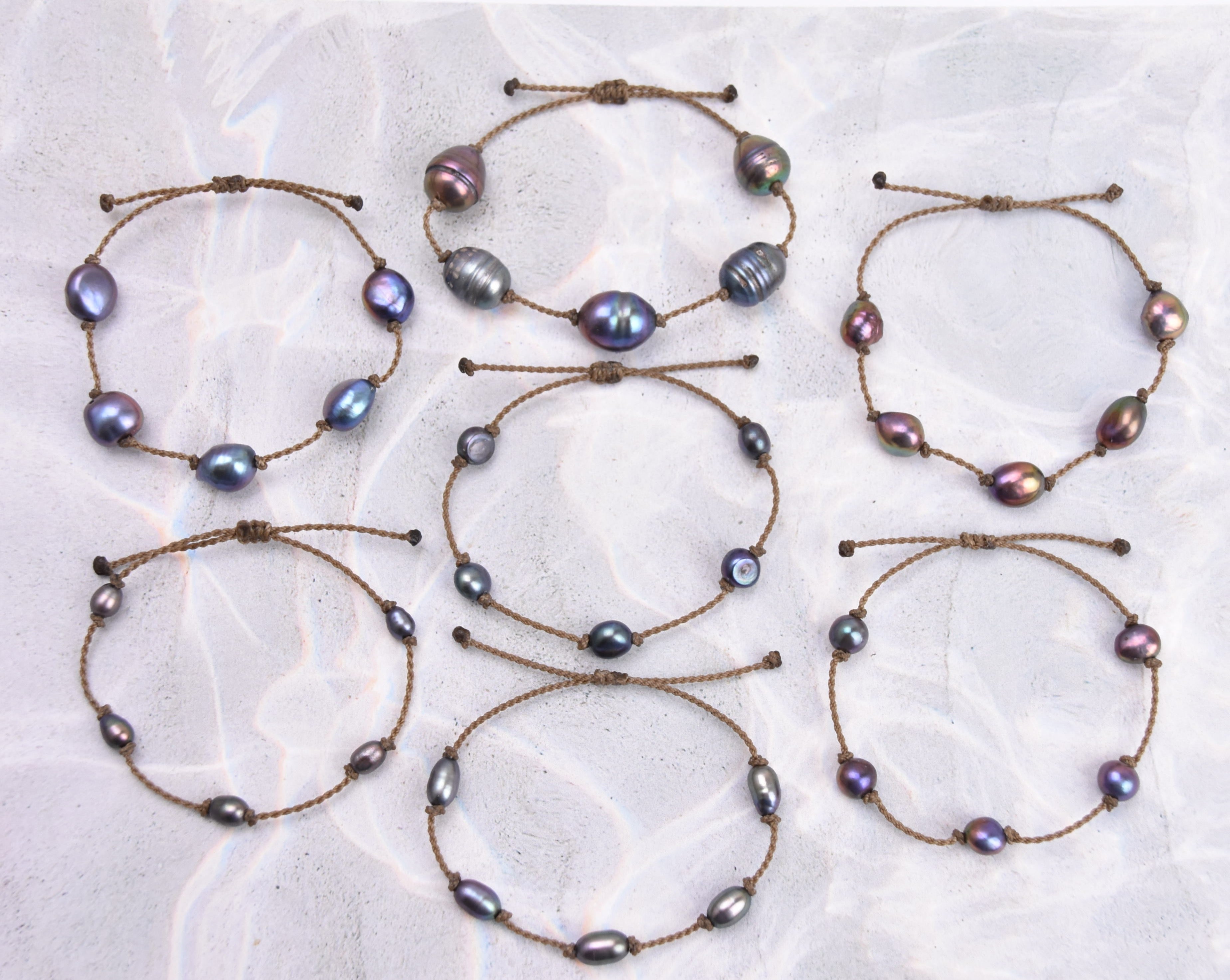 Mermaid + Peacock Pearl Bracelets
