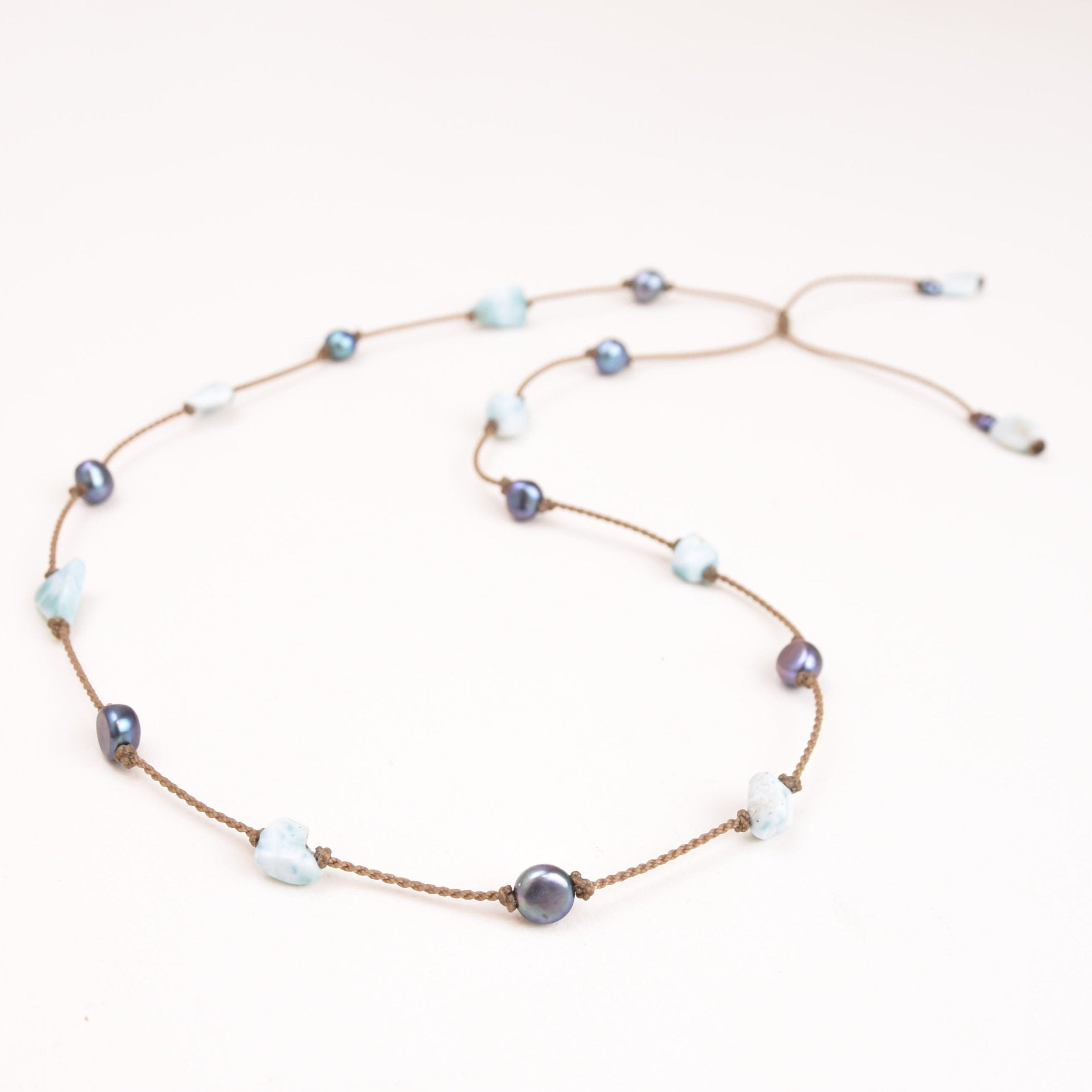 Pearl + Stone Duets - necklace + hatband