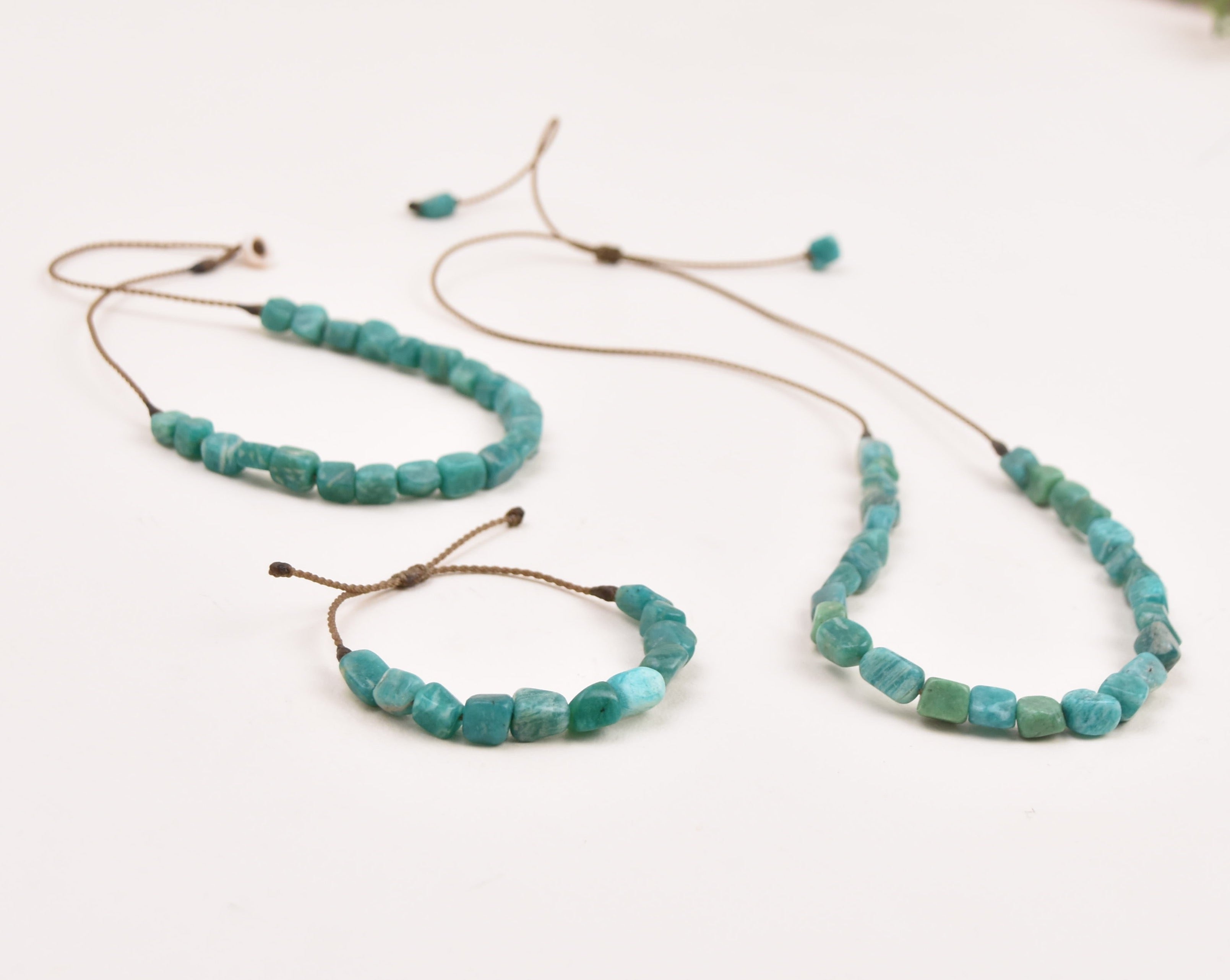 Amazonite Pebbles - Bracelet, Necklace, Duet, OR the whole set!