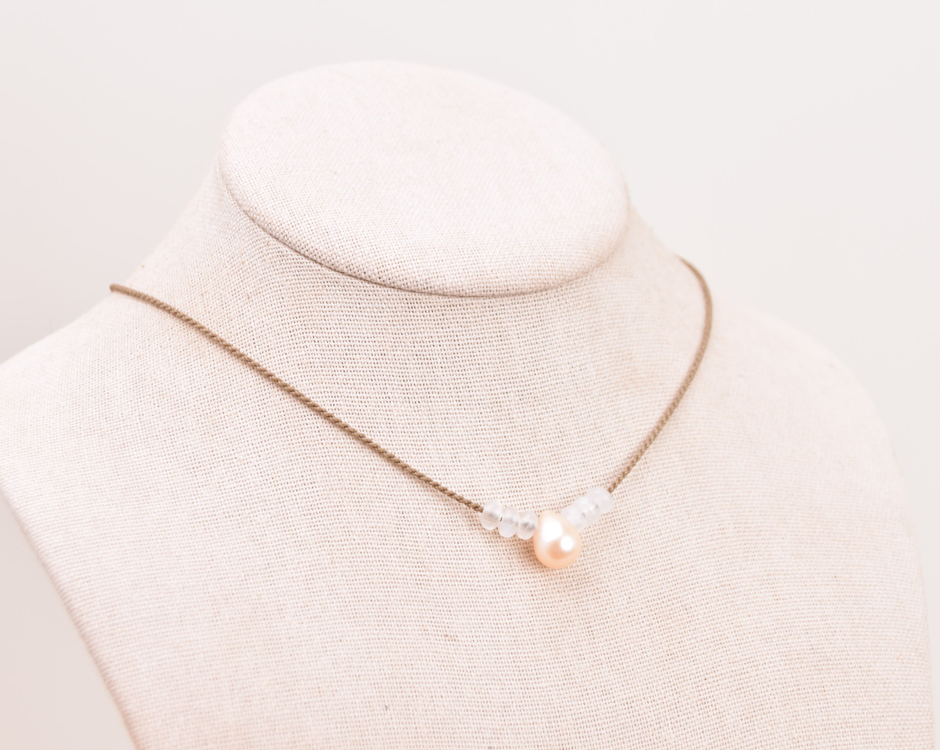 Moonstone + Teardrop Pearl Bohemian