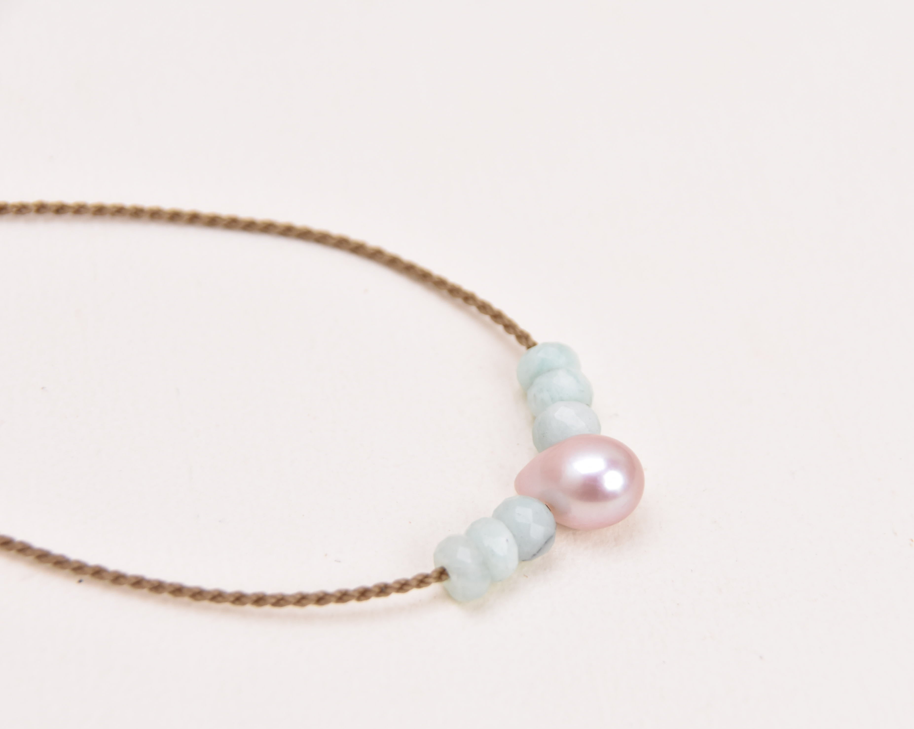 Amazonite + Teardrop Pearl Bohemian