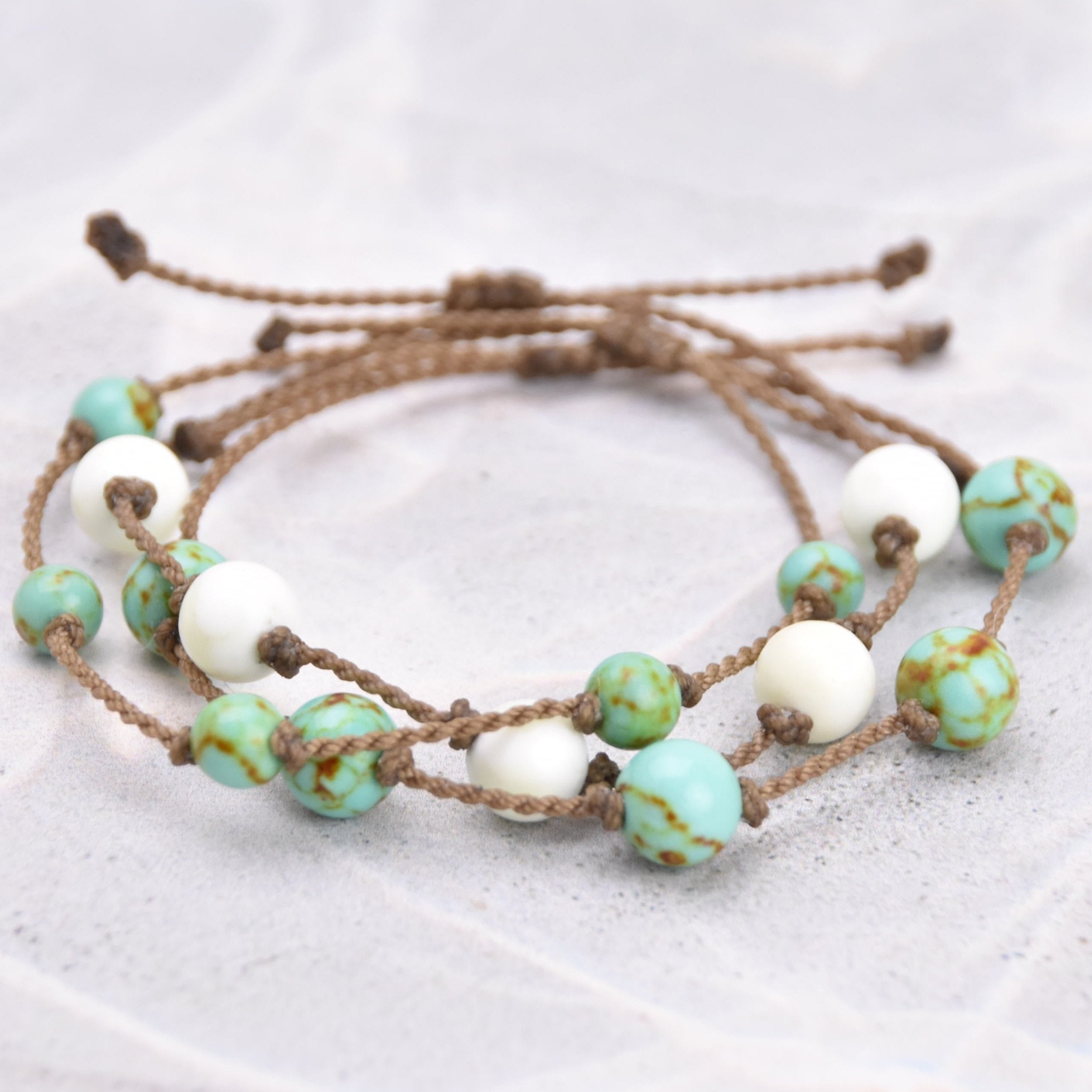 Turquoise Jasper & Lemon Chrysoprase Bracelets