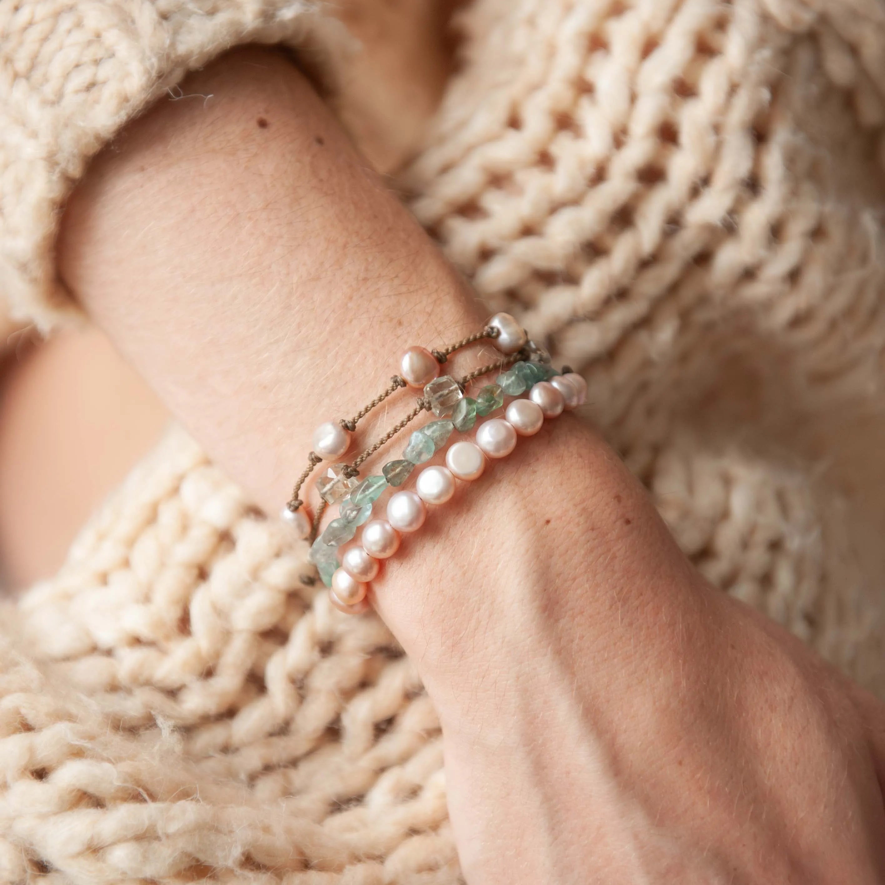 Cube Gemstone Bracelets