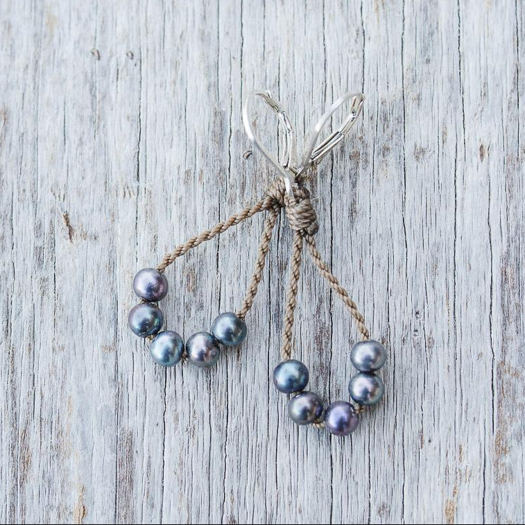 Dainty Pearl Loop Earrings