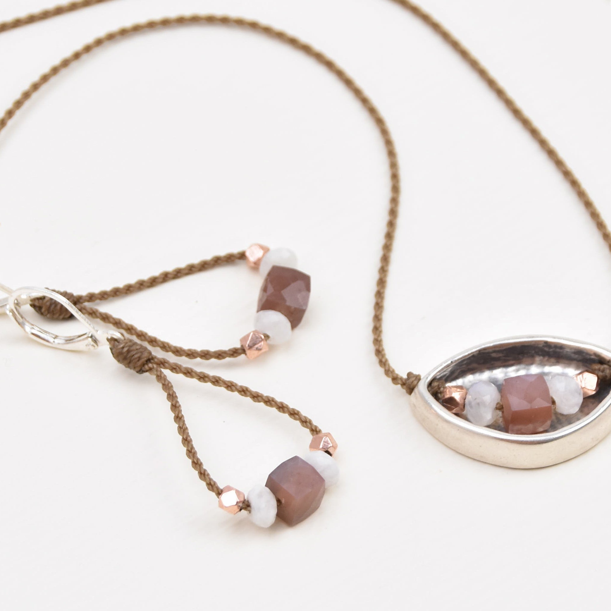 Bohemian Pearl + Stone Earrings