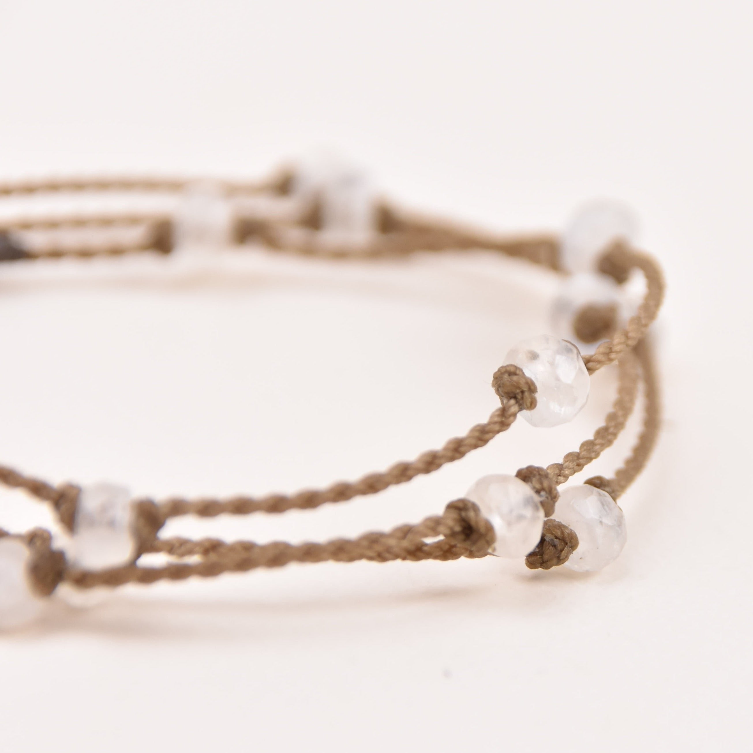 Wrap-0128-Moonstone Rondelle Faceted