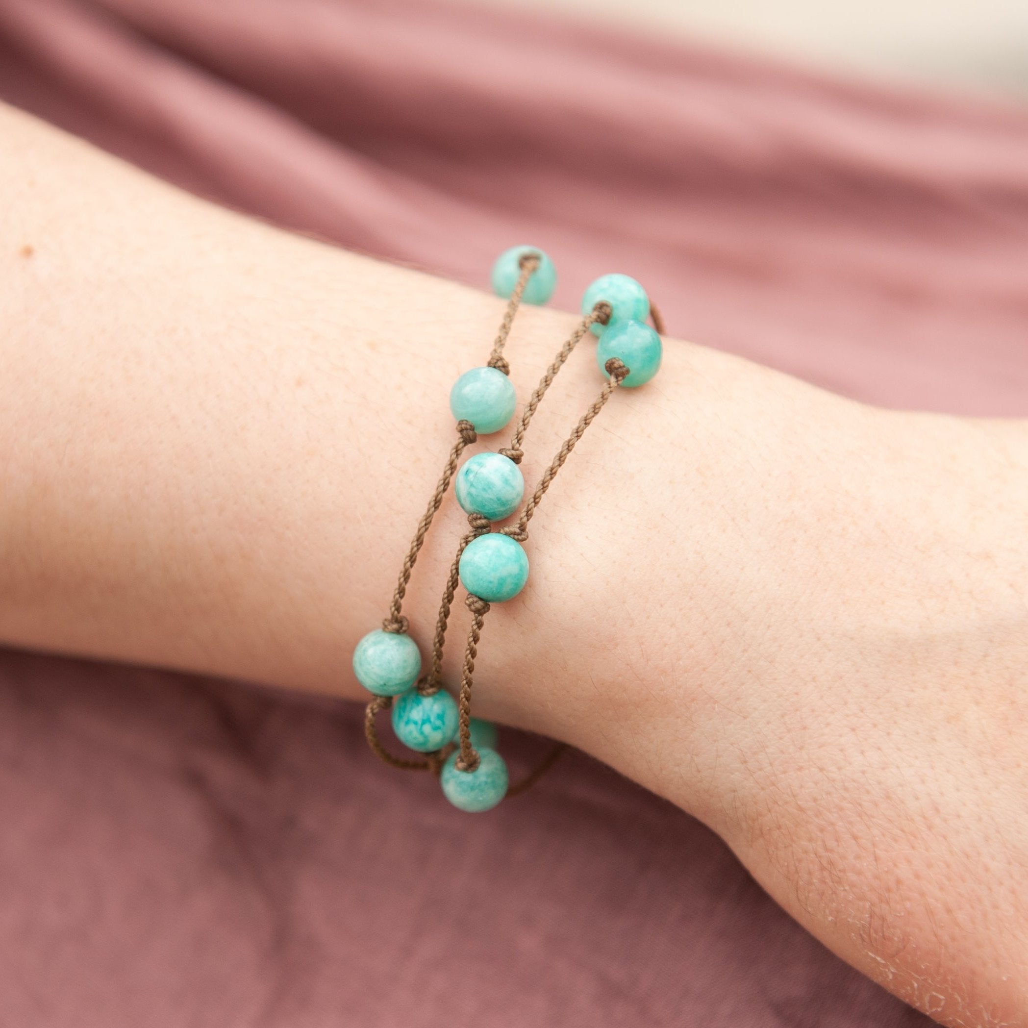 Wrap-1078-Amazonite Round Medium