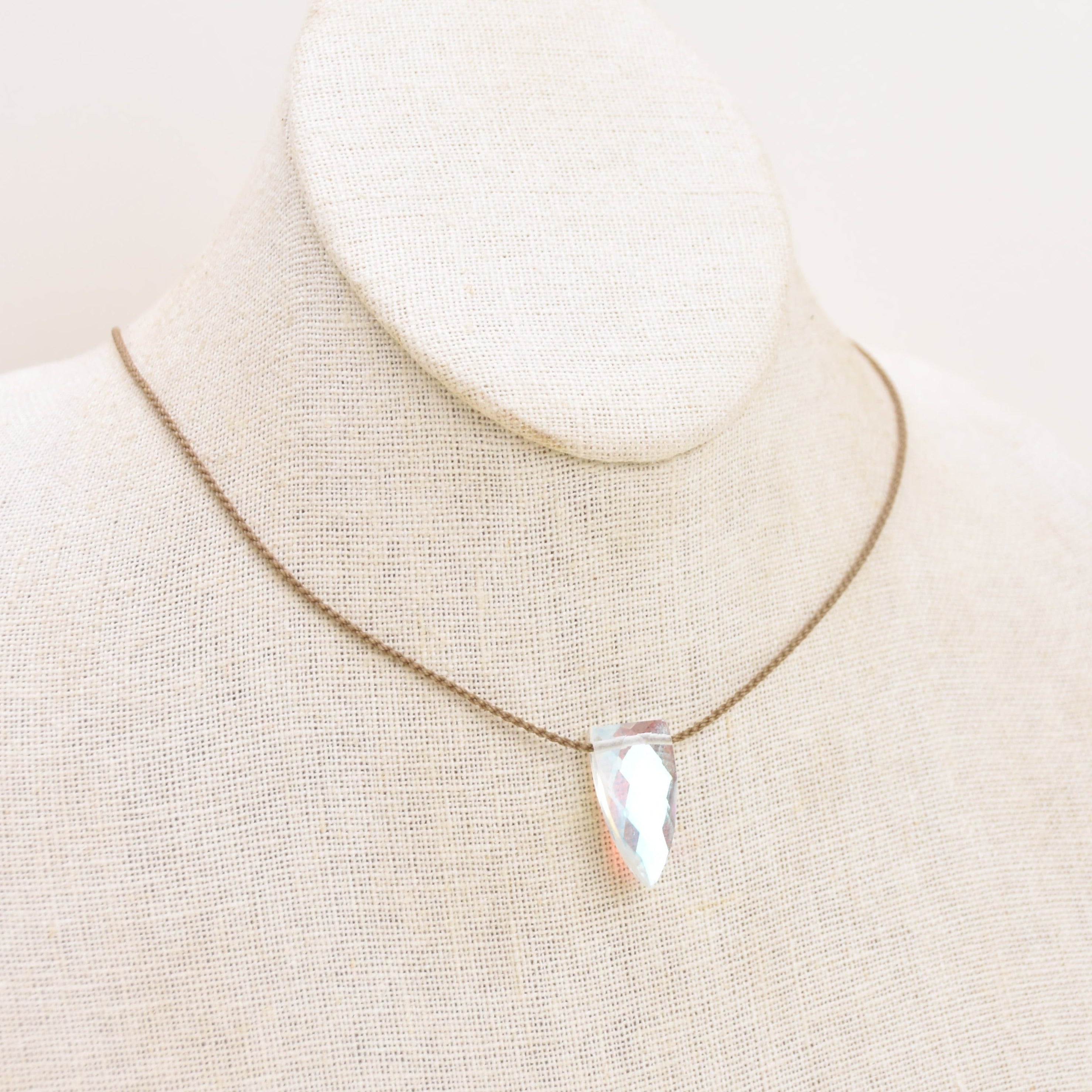 Aurora Quartz Pyramid Necklace