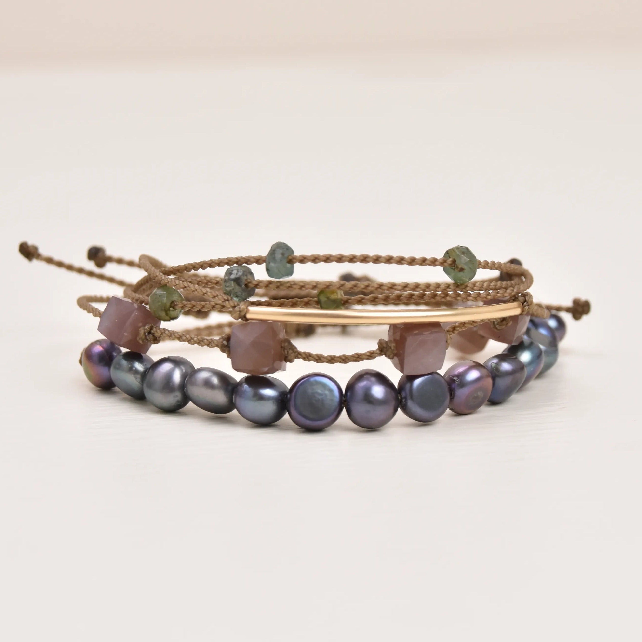 Cube Gemstone Bracelets