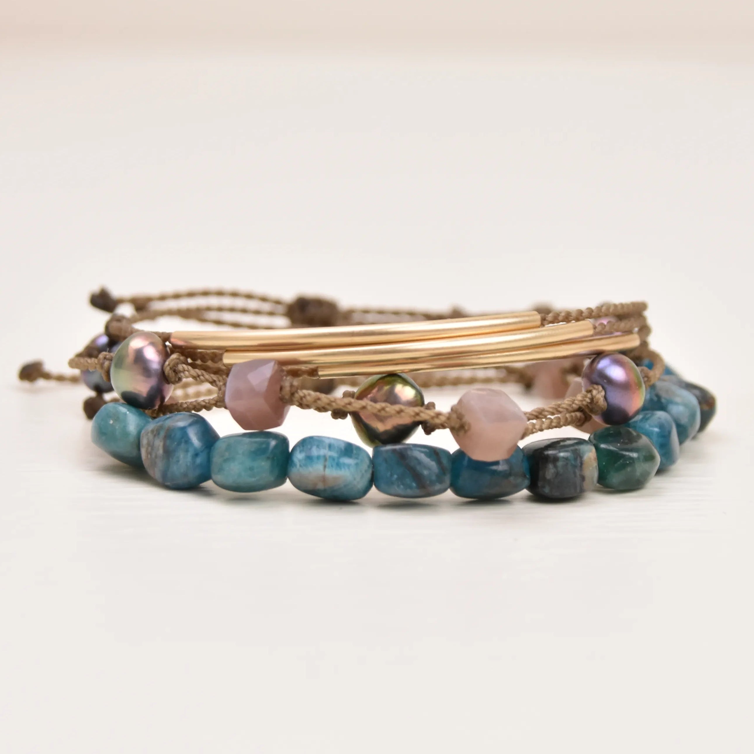 Cube Gemstone Bracelets