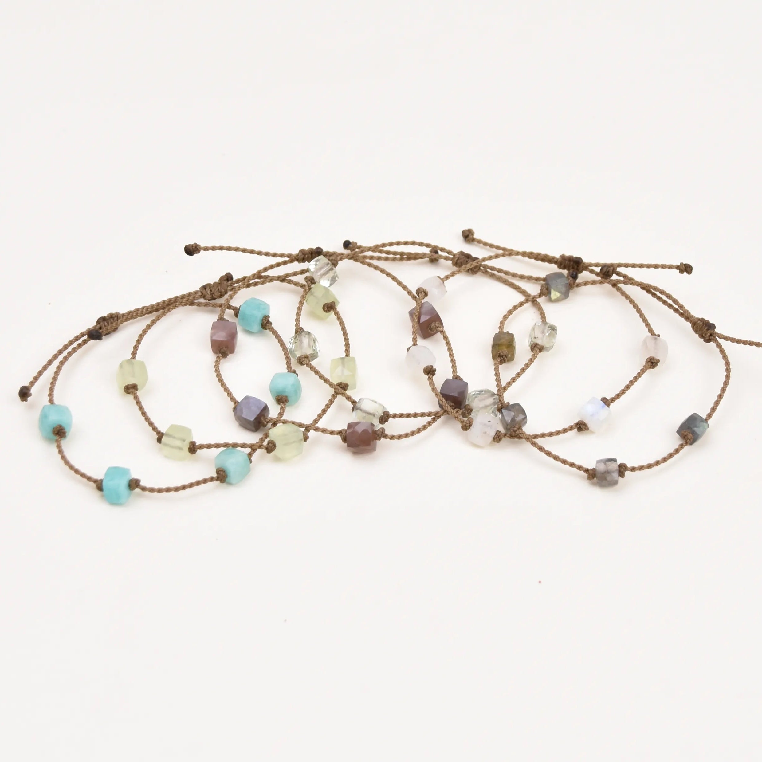 Cube Gemstone Bracelets