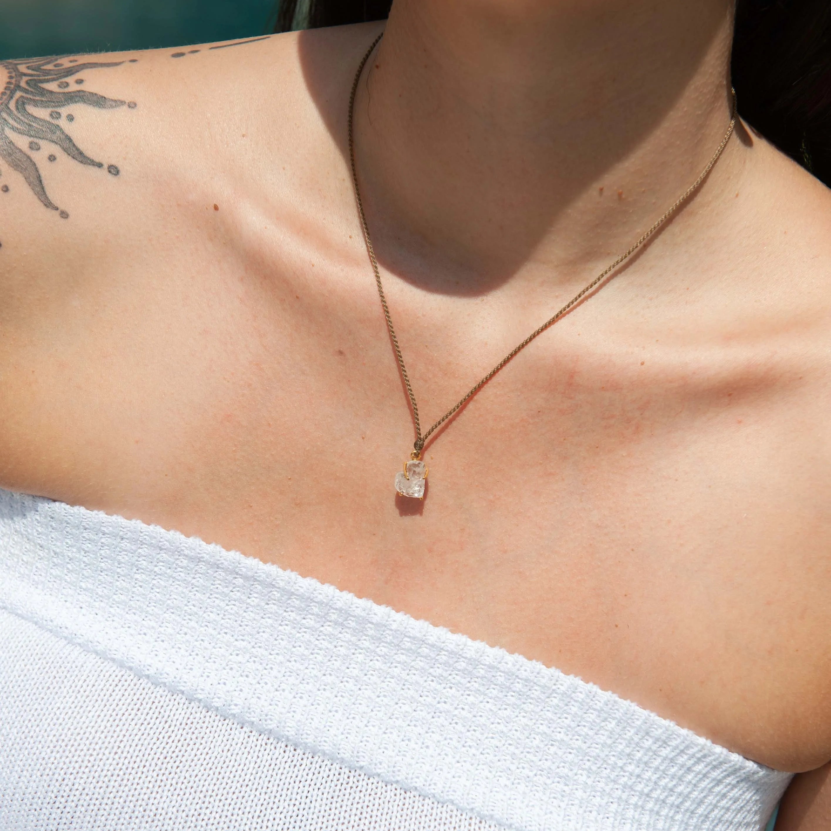 Herkimer Bezeled Diamond Necklace – Limited Drop