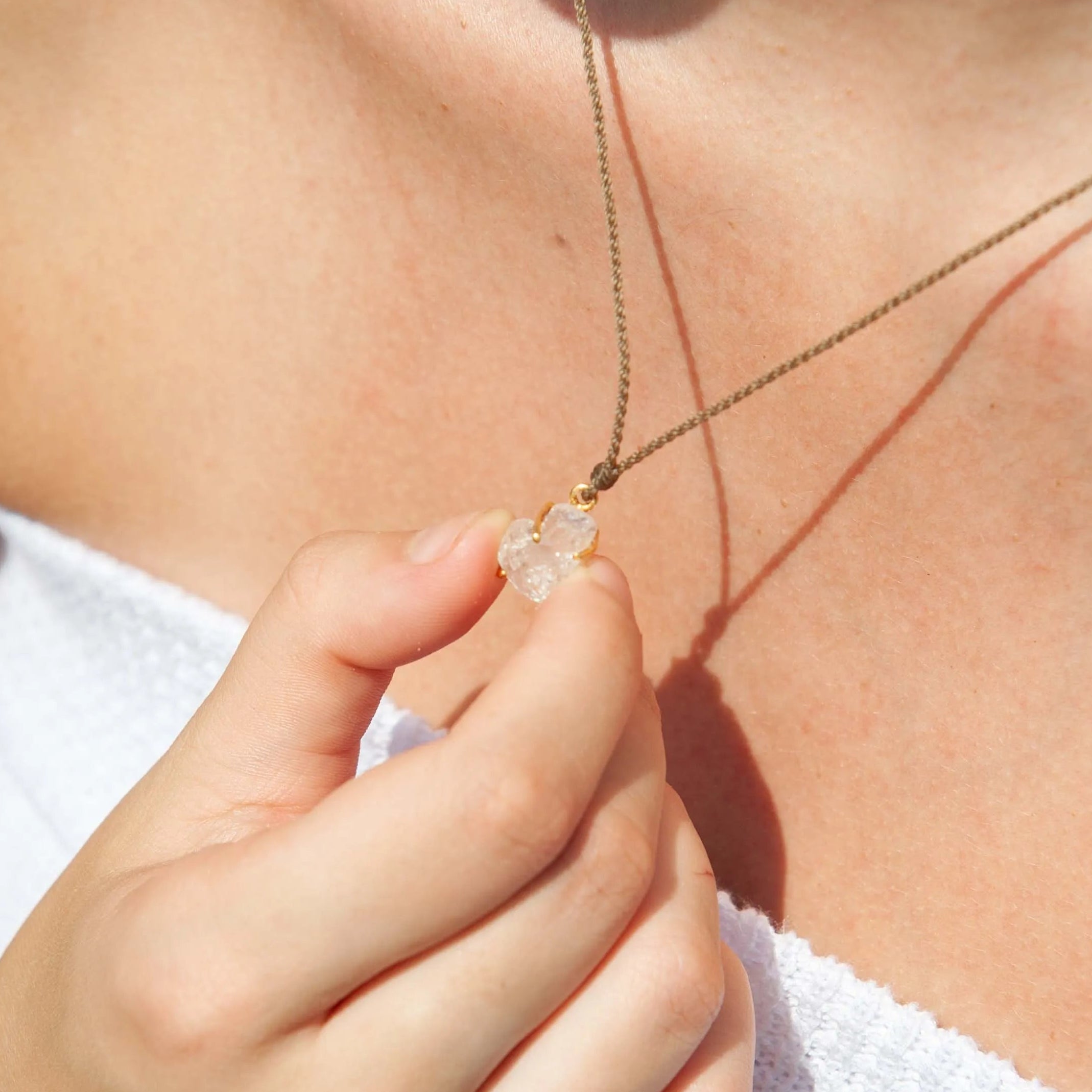 Herkimer Bezeled Diamond Necklace – Limited Drop