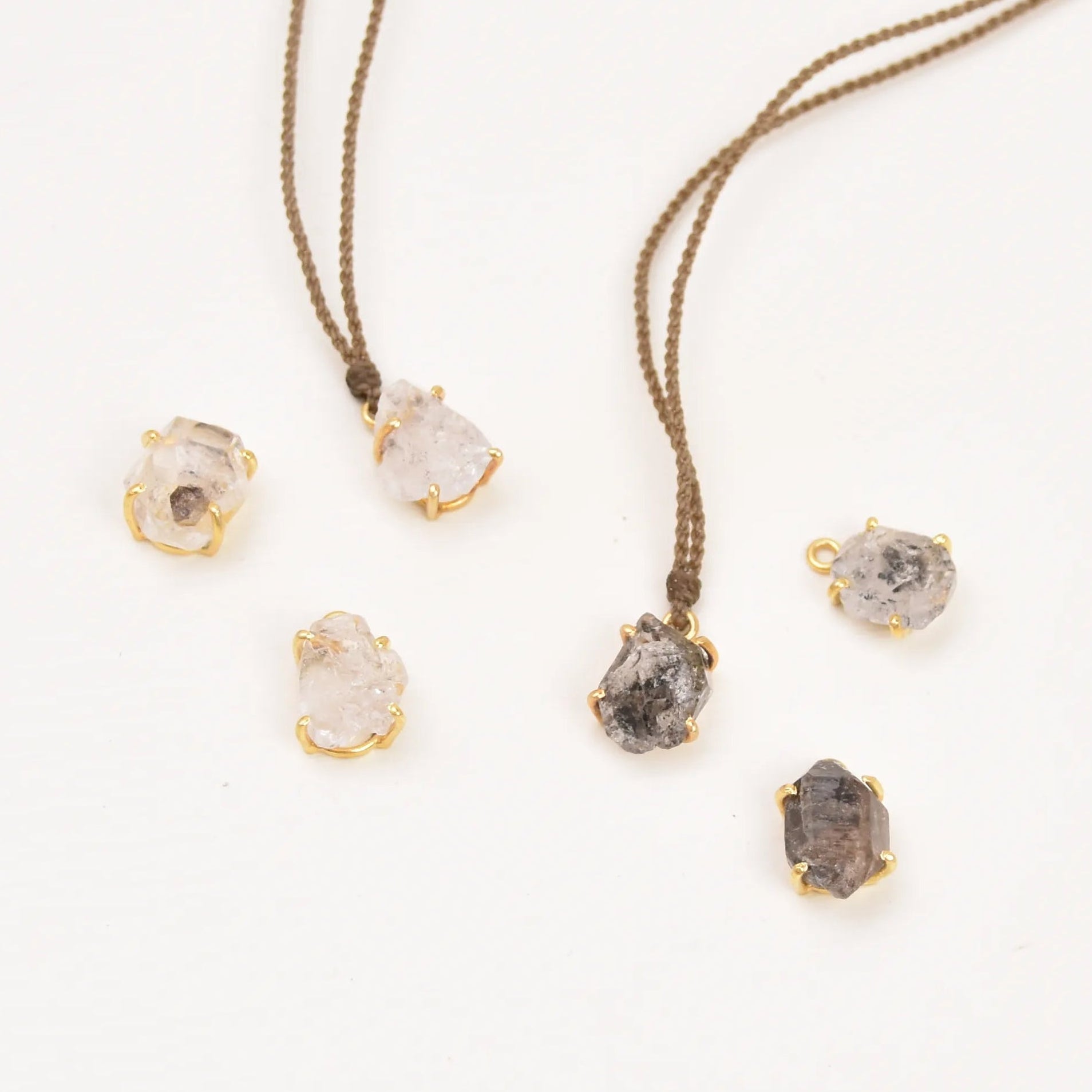 Herkimer Bezeled Diamond Necklace – Limited Drop