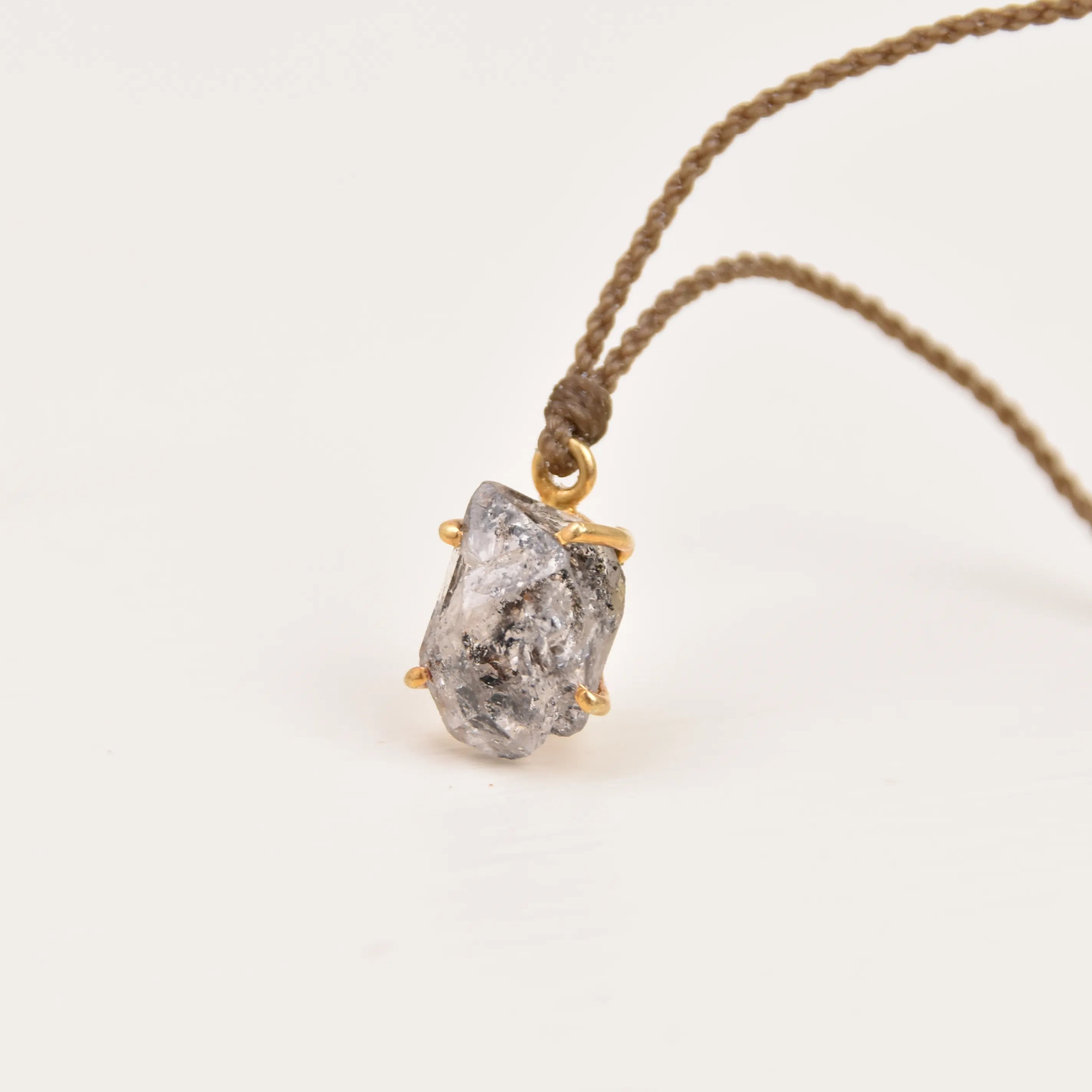 Herkimer Bezeled Diamond Necklace – Limited Drop
