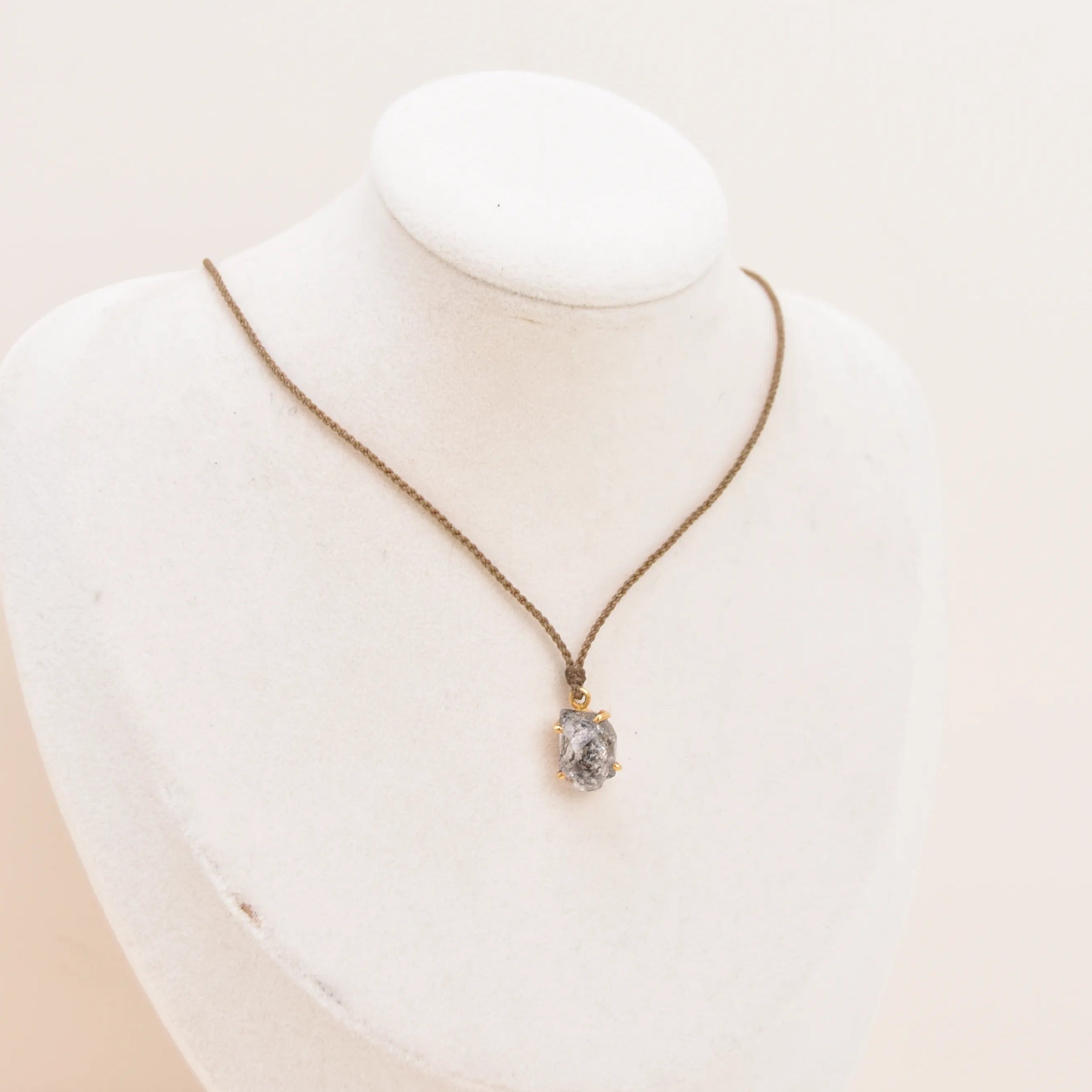 Herkimer Bezeled Diamond Necklace – Limited Drop