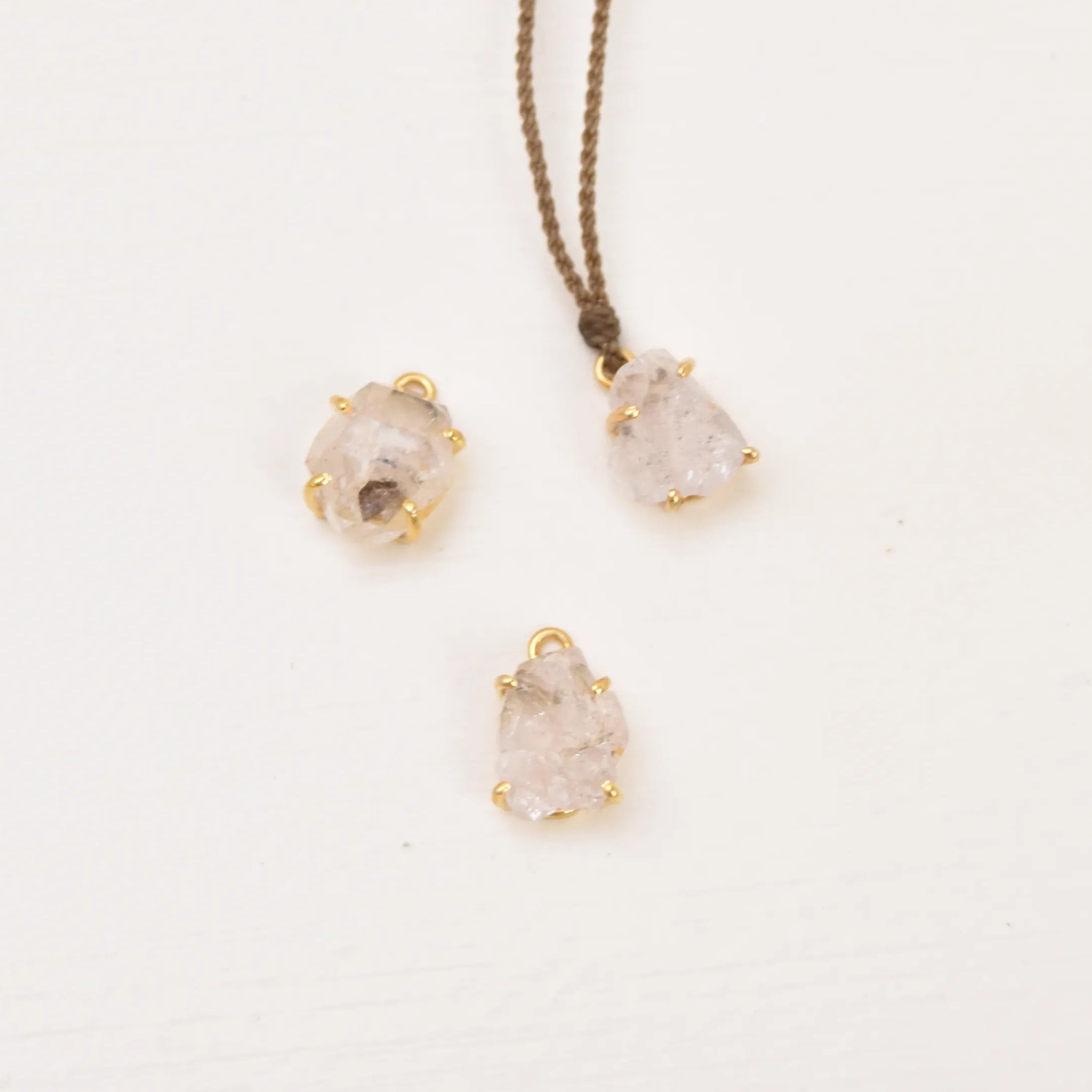 Herkimer Bezeled Diamond Necklace – Limited Drop