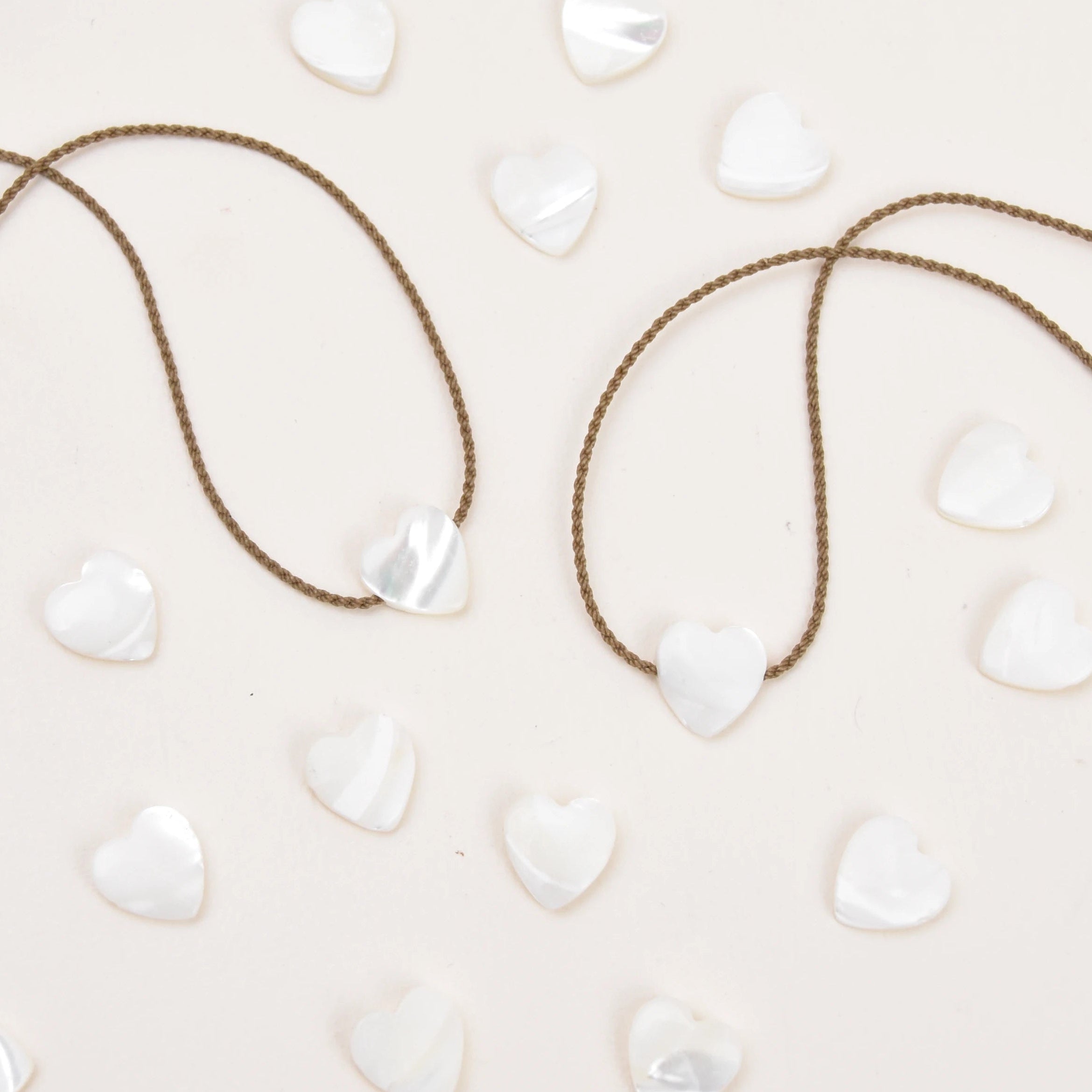 Mother of Pearl Heart Necklace