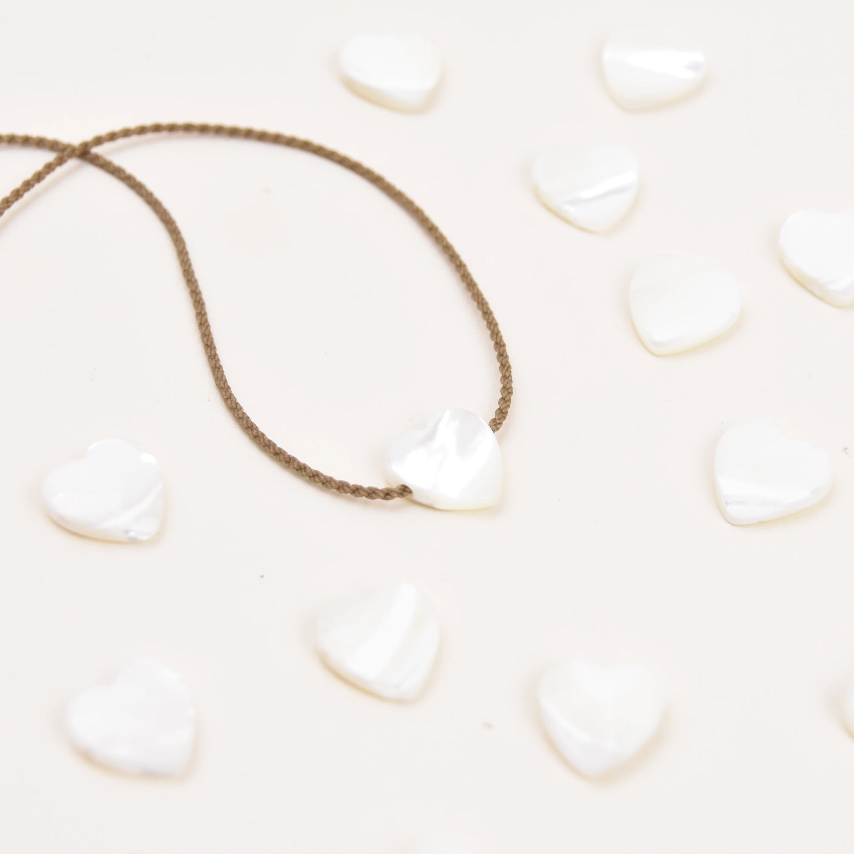 Mother of Pearl Heart Necklace