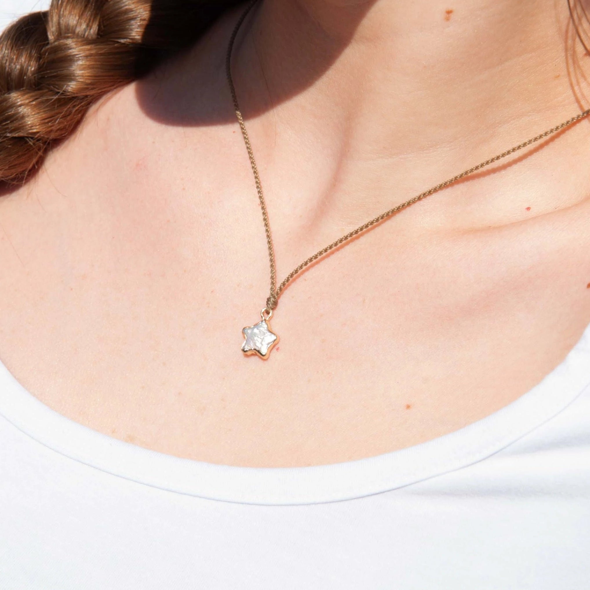 Pearl Star Necklace – Dipped in Gold | Limited