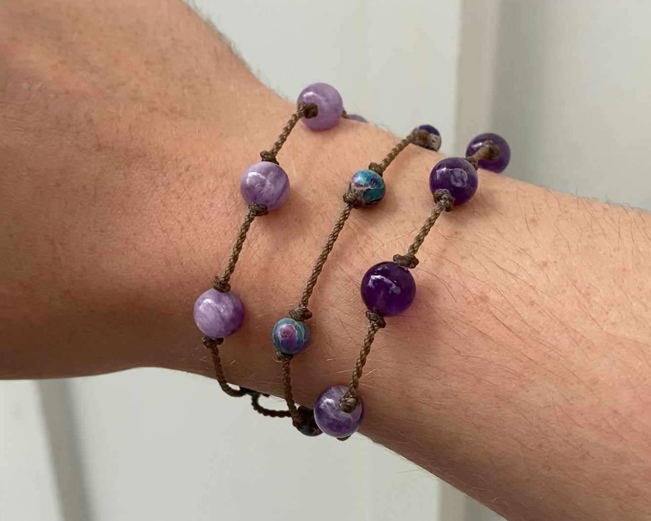 Purple Stones Bracelets