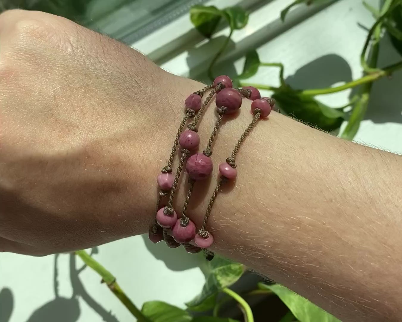 Pink Rhodonite Bracelets