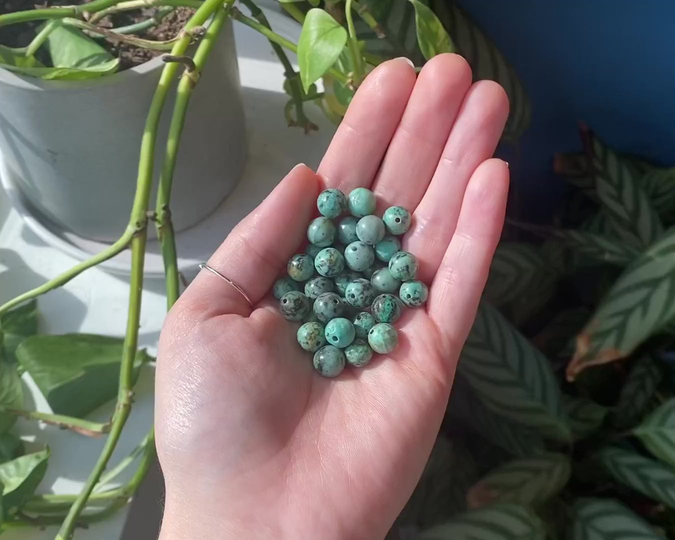 Chrysocolla & African Turquoise Bracelets