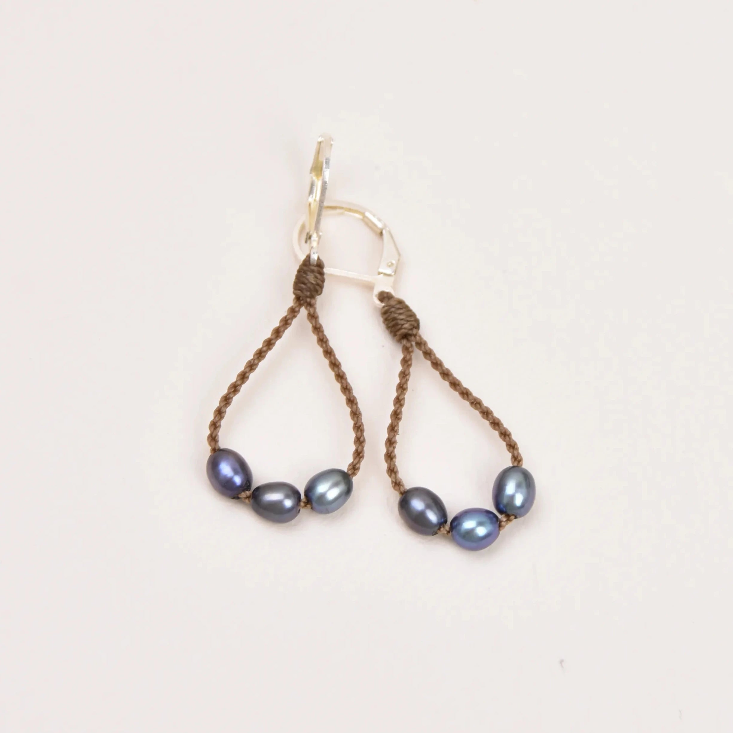 Rice Pearl Loop Earrings