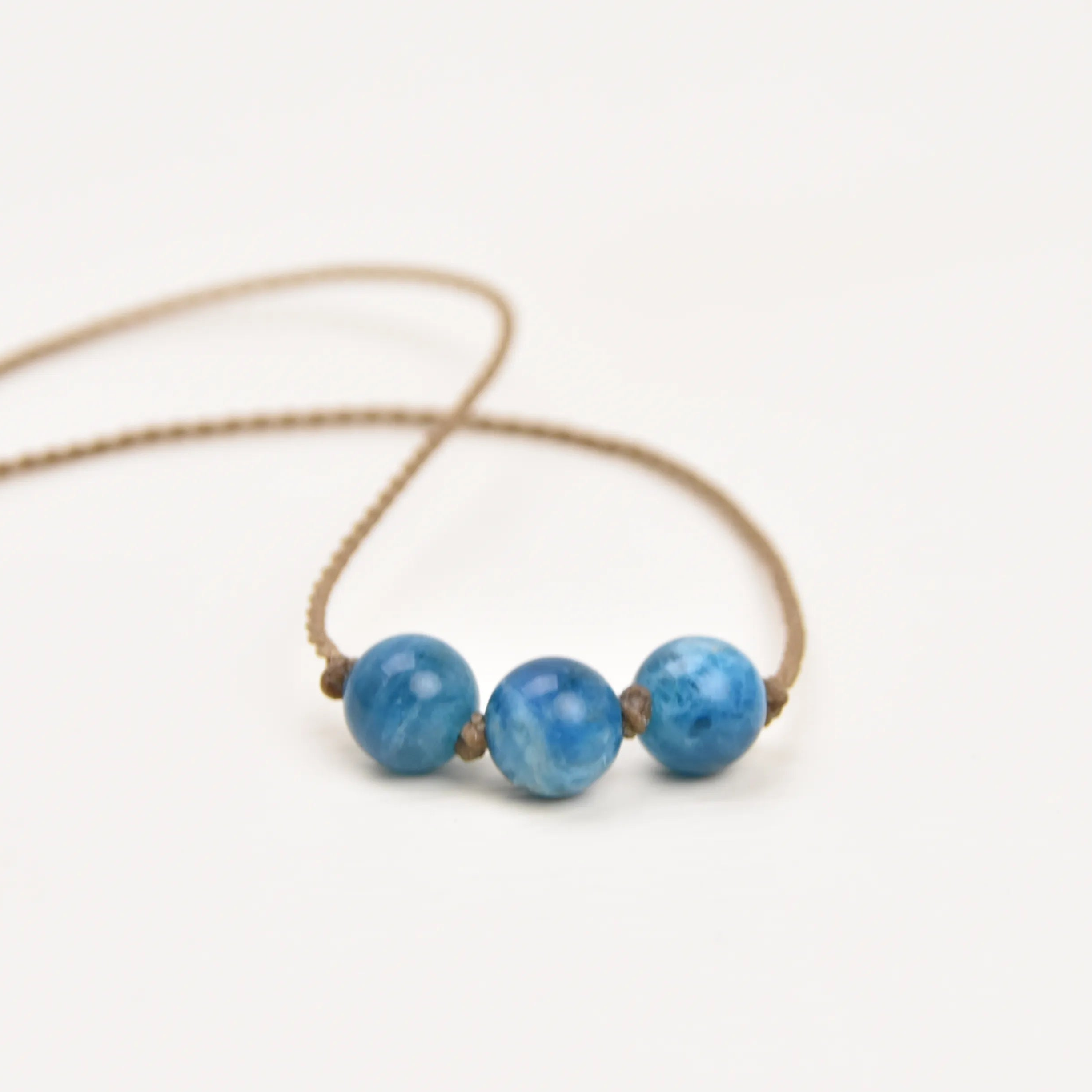 Stone Triple Knotted Necklaces