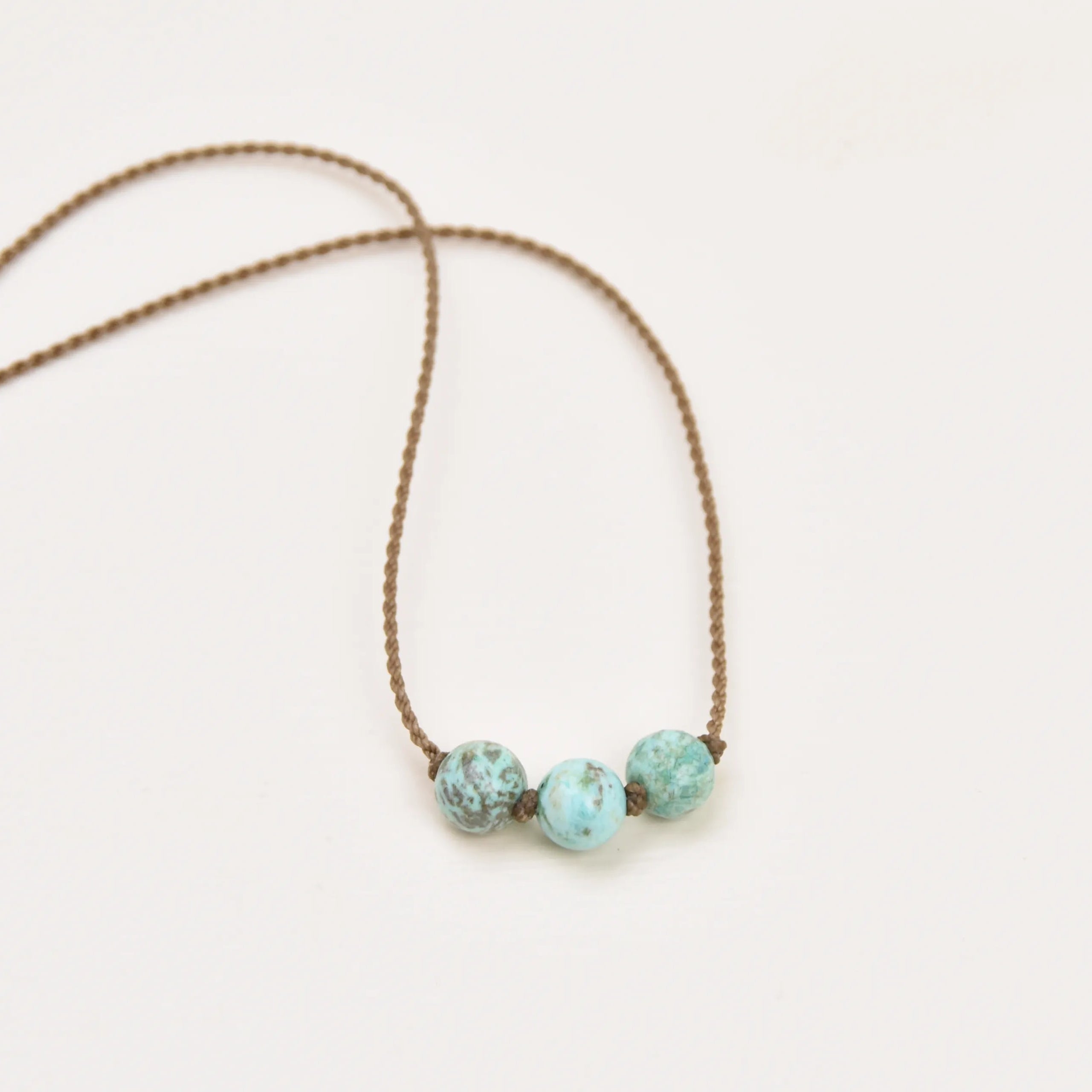 Stone Triple Knotted Necklaces