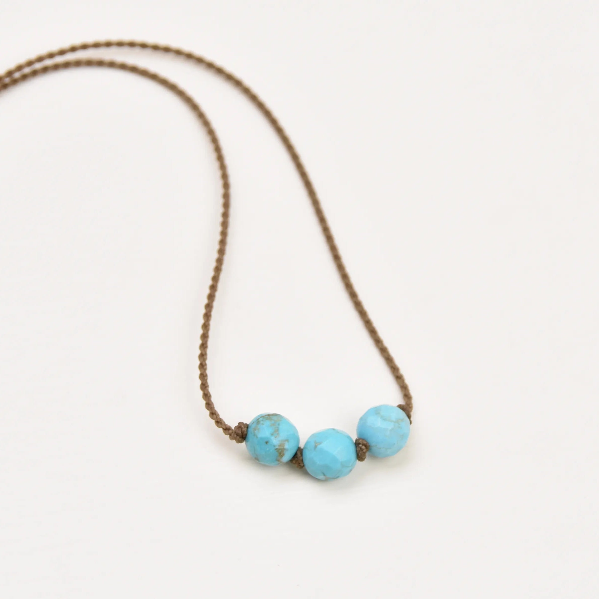 Stone Triple Knotted Necklaces