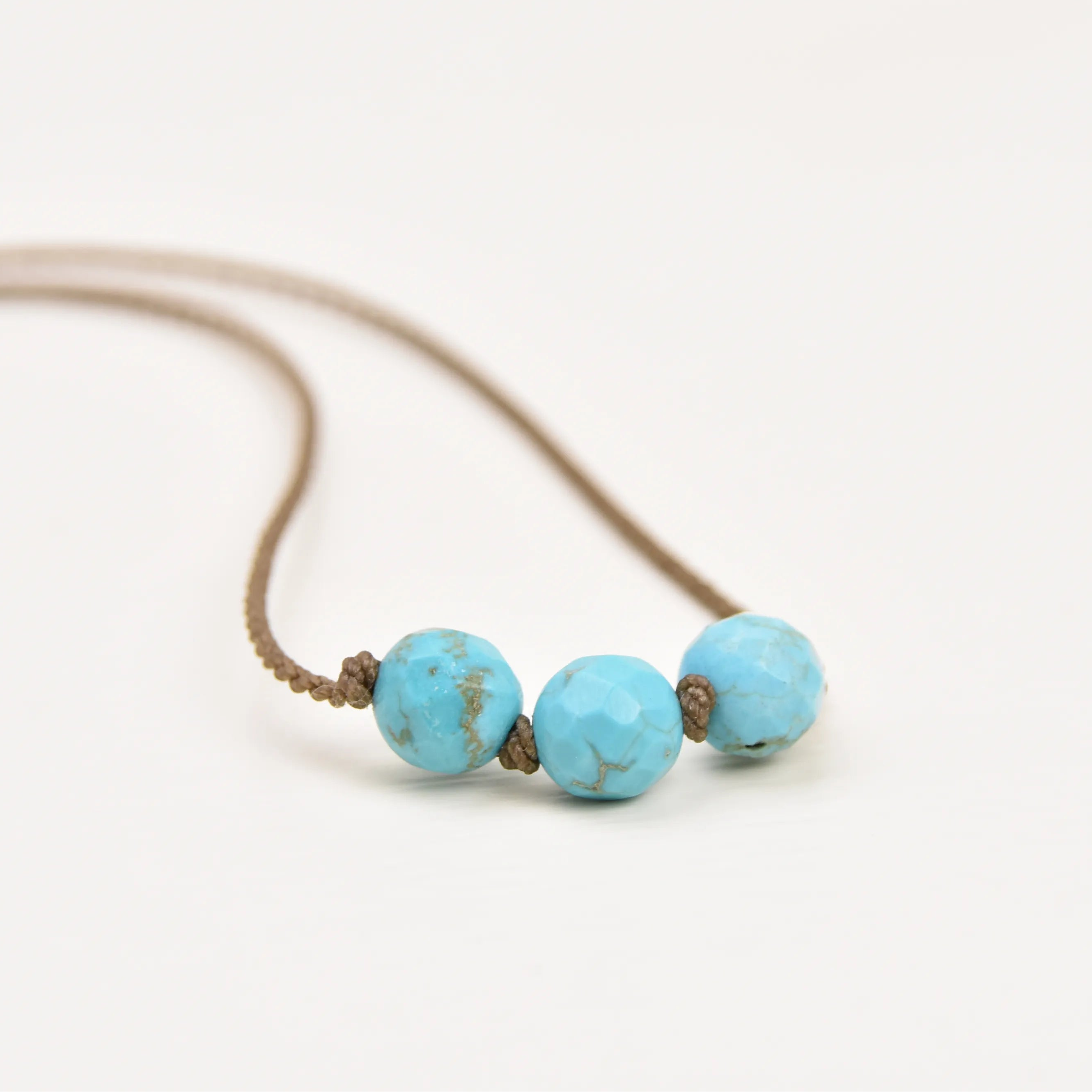 Stone Triple Knotted Necklaces