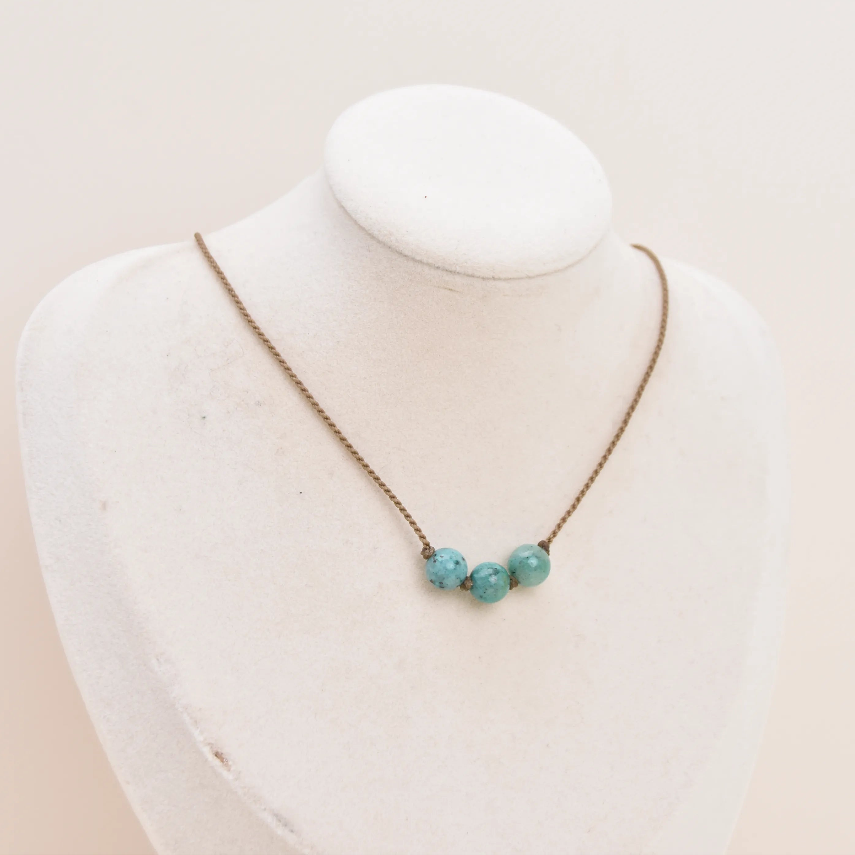 Stone Triple Knotted Necklaces