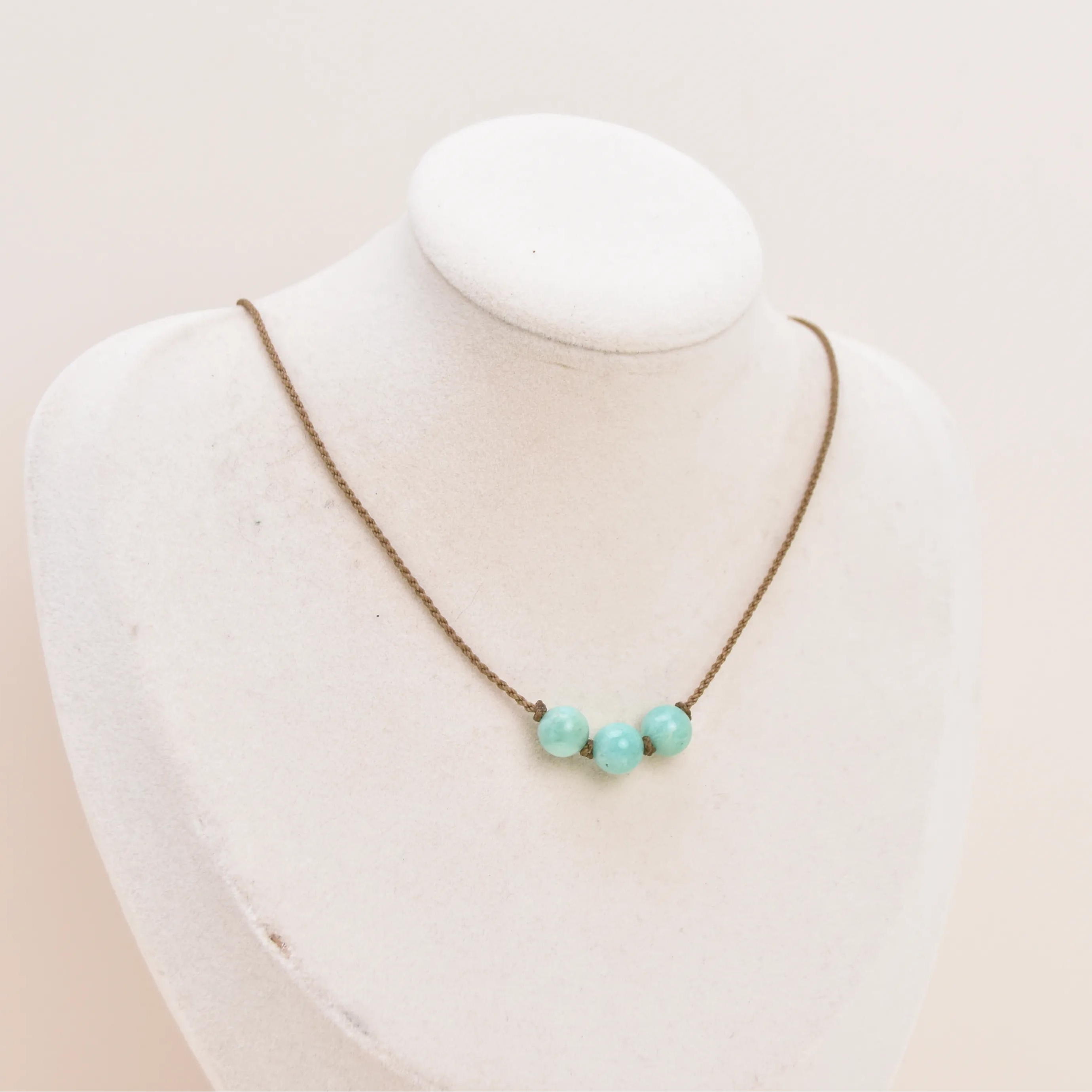 Stone Triple Knotted Necklaces