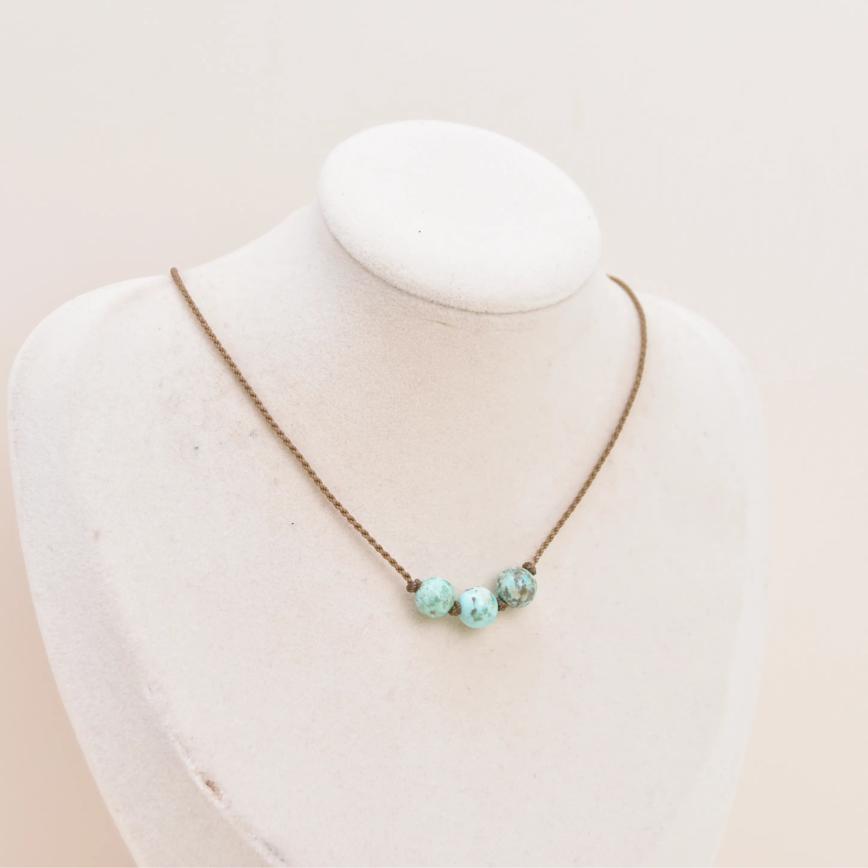 Stone Triple Knotted Necklaces