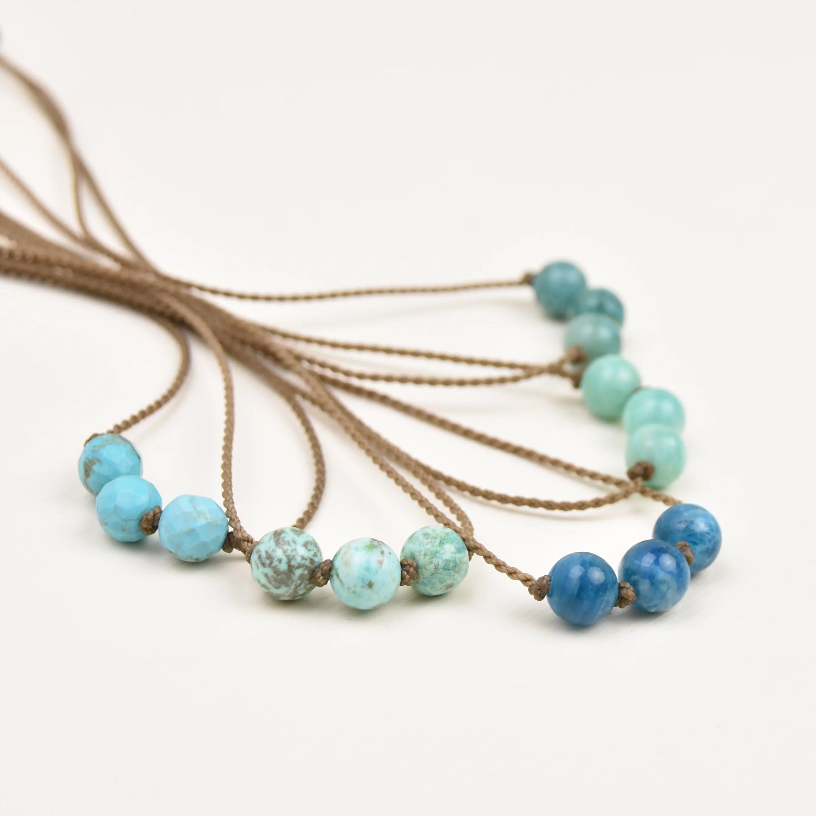 Stone Triple Knotted Necklaces