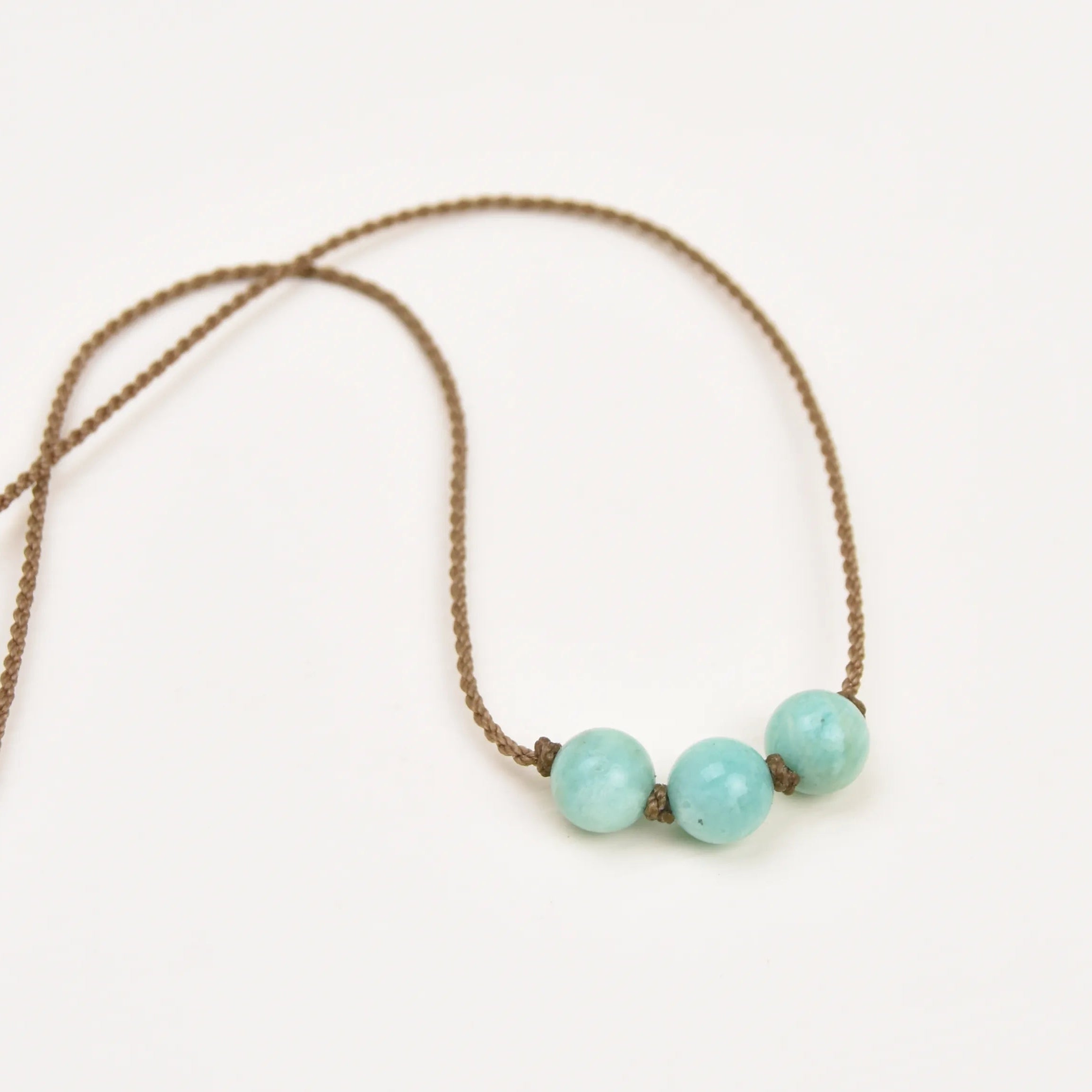 Stone Triple Knotted Necklaces