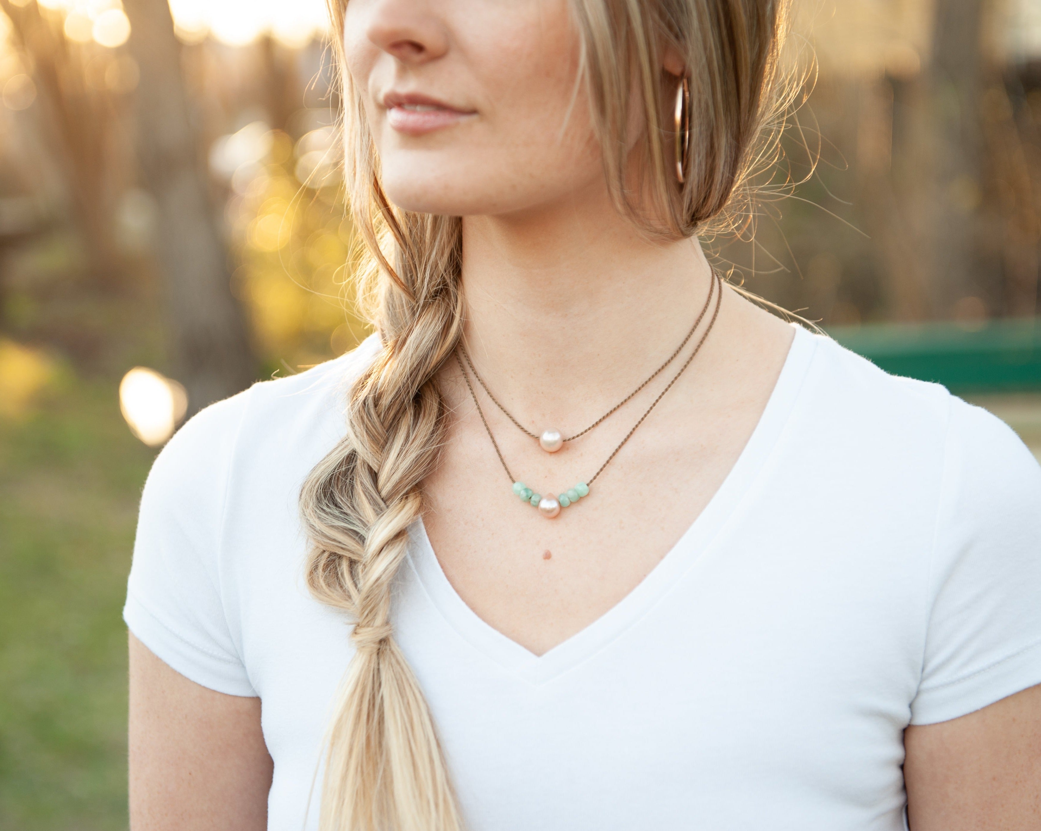 Moonstone + Teardrop Pearl Bohemian